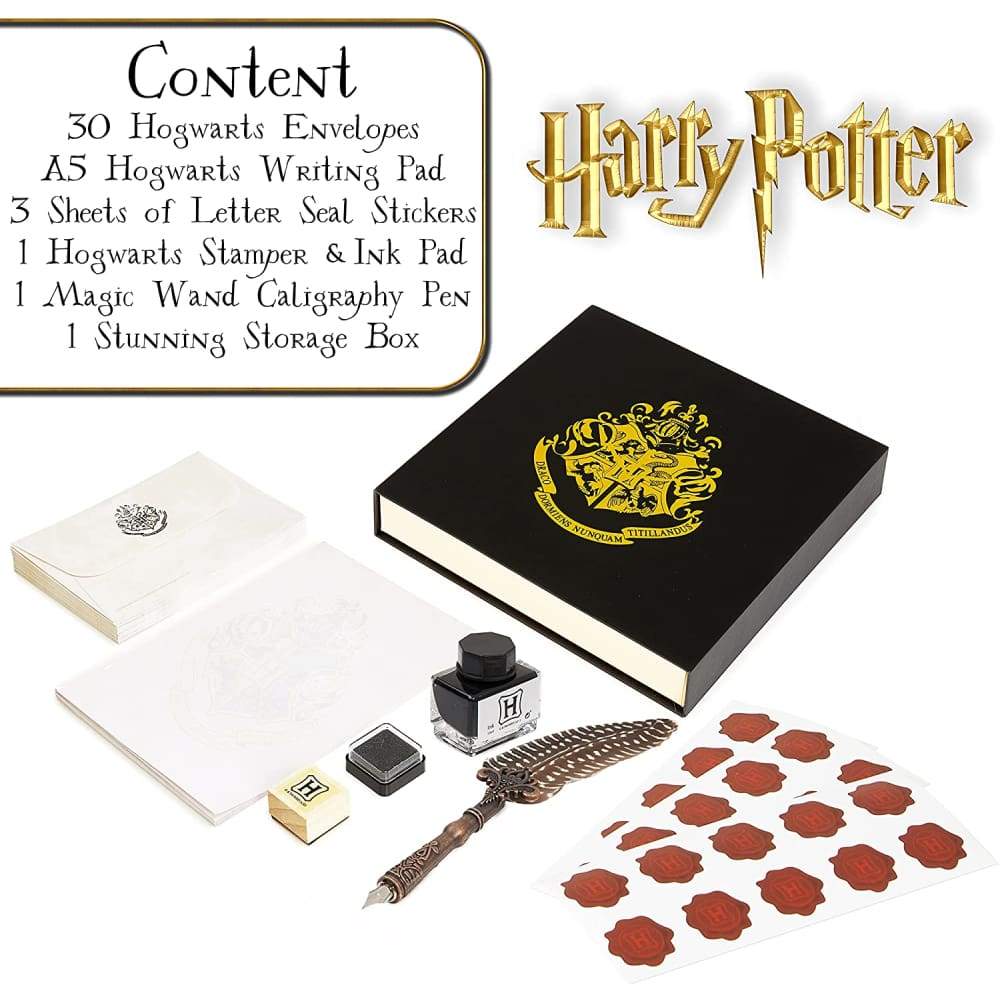 Harry Potter Quill & Ink Writing Bundle with Owl Wax Seal & Parchment –  Nostalgic Impressions