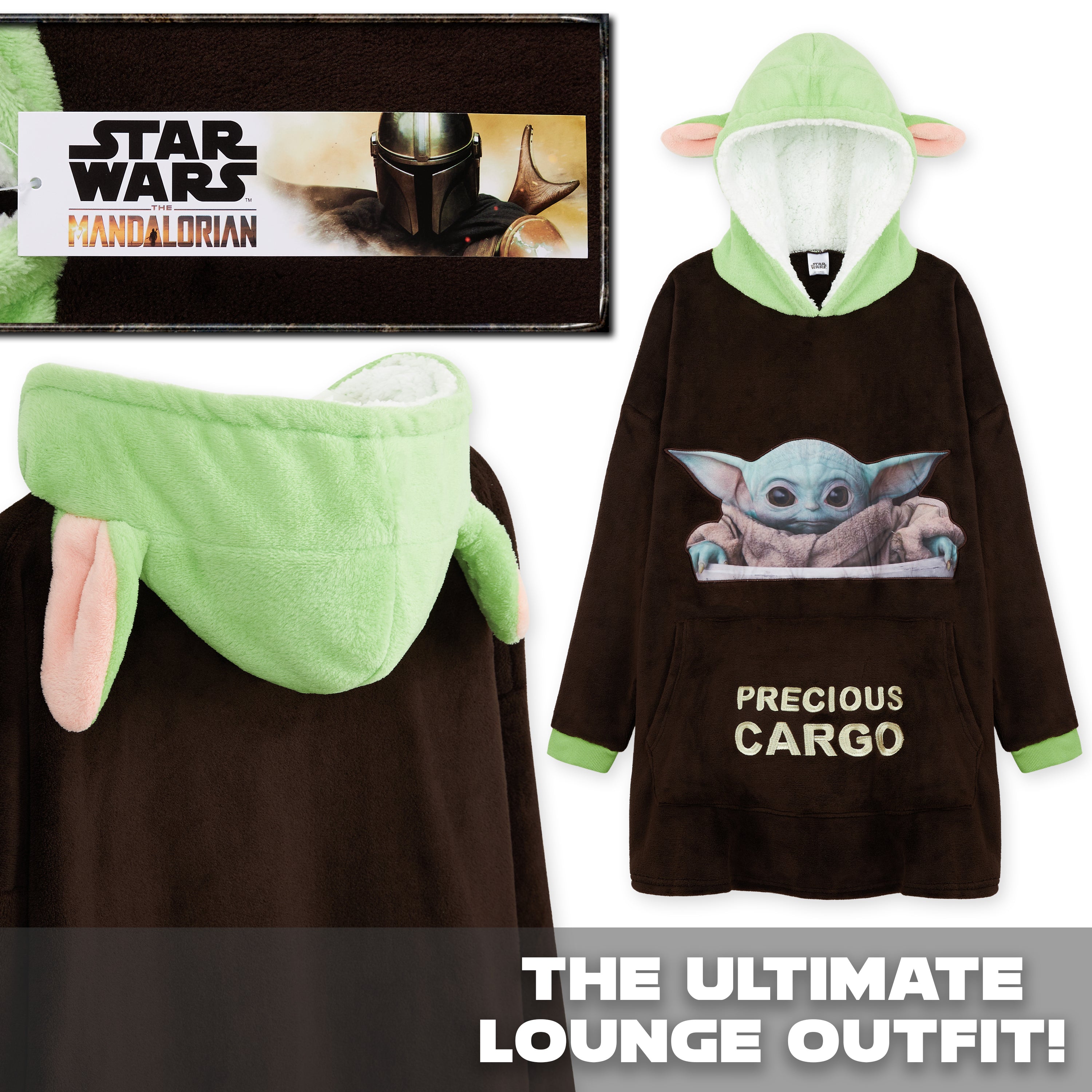 Disney The Mandalorian Sweats à Capuche Homme Baby Yoda, Pull