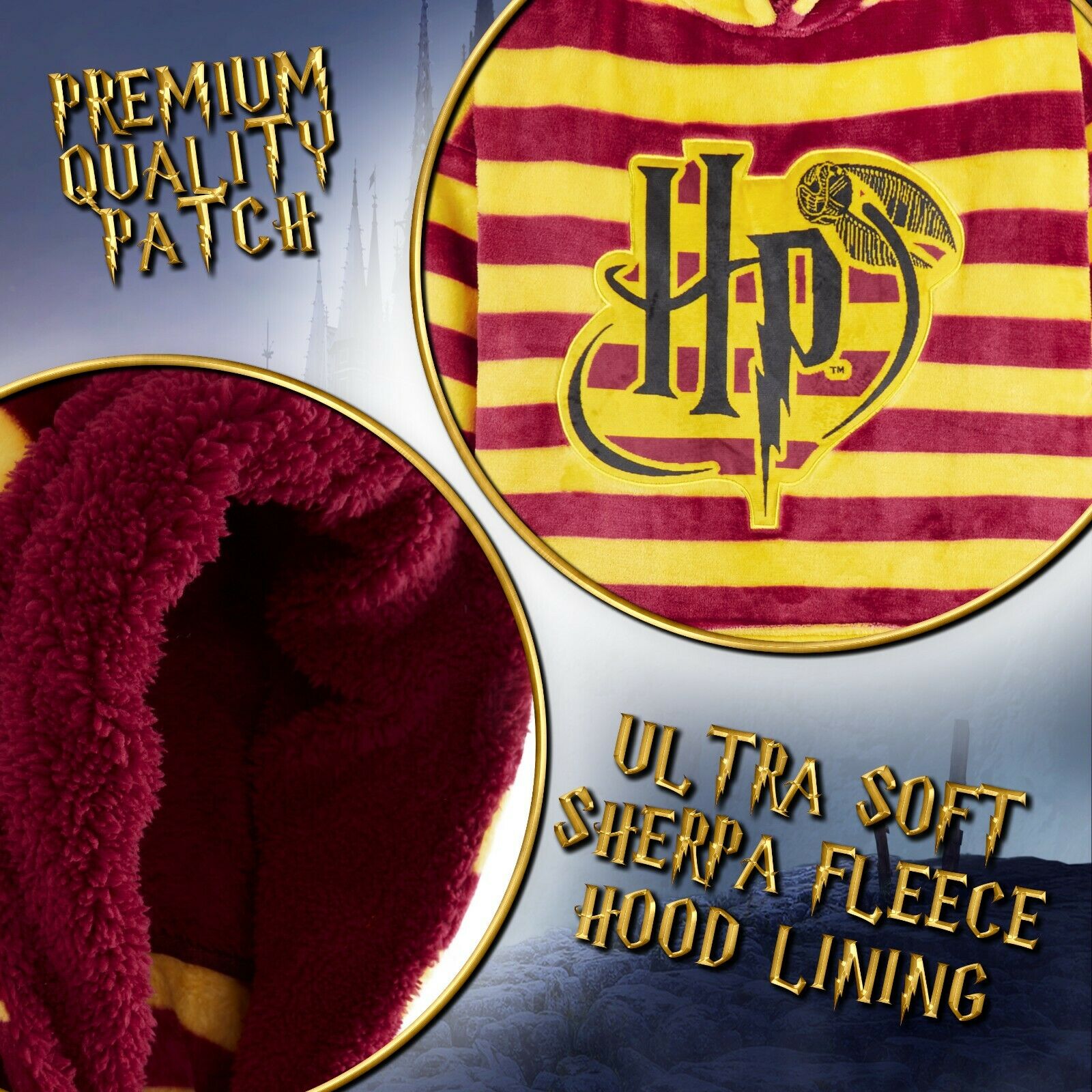 Harry Potter Red Hoodies For Girls, Kids Oversized Hoodie Blanket
