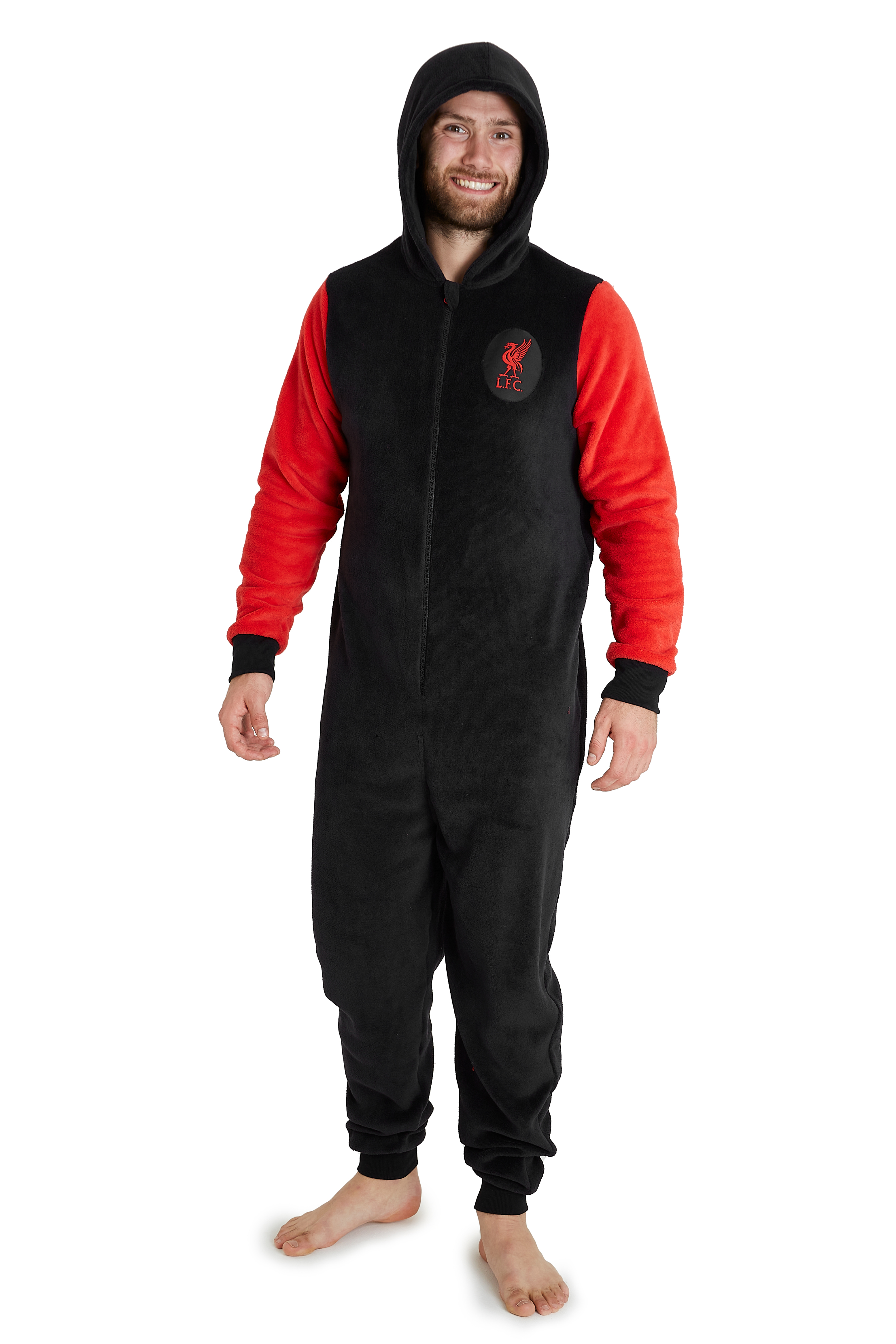 Liverpool F.C. All in One Fleece Pyjamas, Football Gifts for Men Teens - Picture 10 of 12