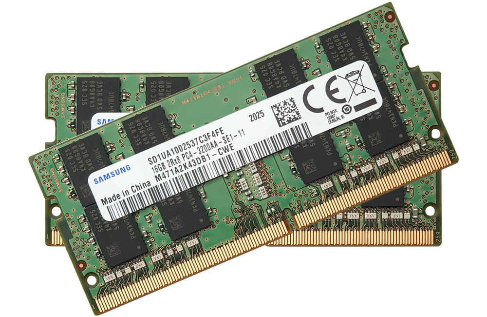 Samsung 32GB (16GB x 2) DDR4 PC4-25600 3200MHz 260 PIN SODIMM 1.2V CL