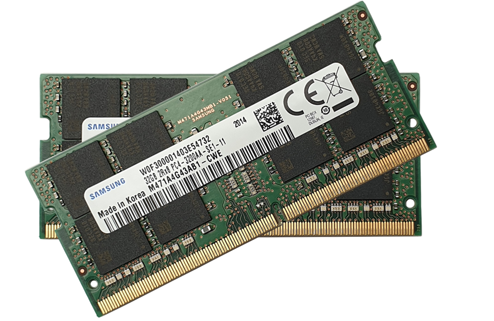 Samsung 64GB (32GB x 2) DDR4 PC4-25600 3200MHZ 260 PIN SODIMM 1.2V CL