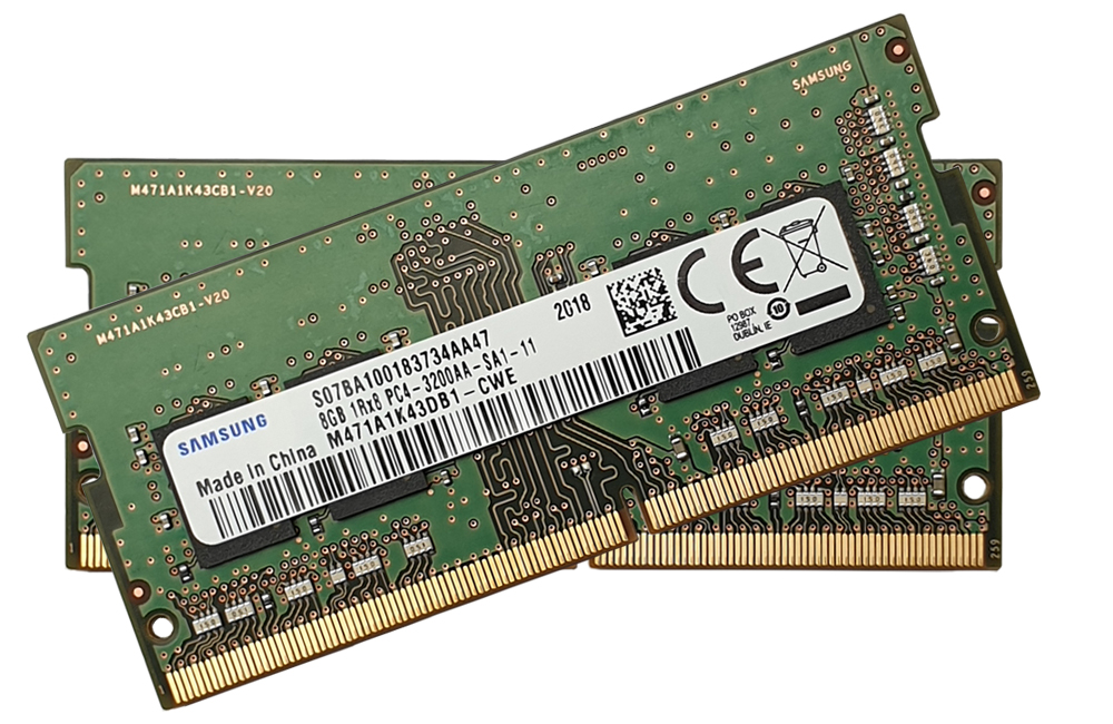 Samsung 16GB (8GB x 2) DDR4 PC4-25600 3200MHZ 260 PIN SODIMM 1.2V CL 22