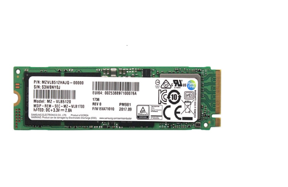 FMS MZVLB512HAJQ 交換用 Dell 512GB TLC PCI Express 3.0 x4 NVMe M.2