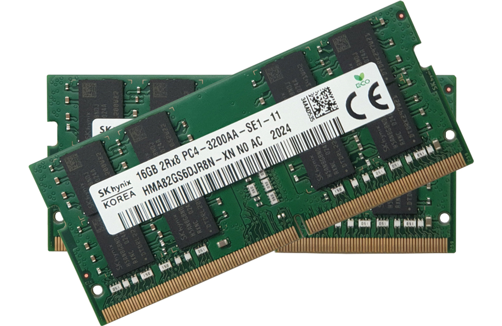 Hynix 32GB (16GB x 2) DDR4 PC4-25600 3200MHz 260-pin SO-DIMM ram memory