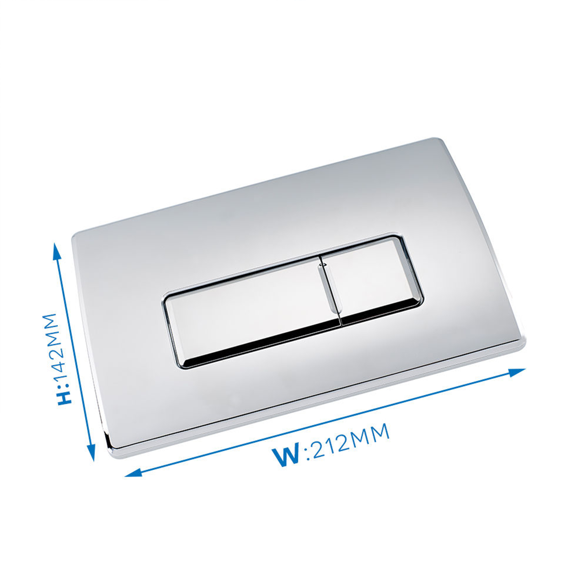 Large Square Pneumatic Air Dual Flush Cistern Plate Chrome Toilet Concealed  image 4