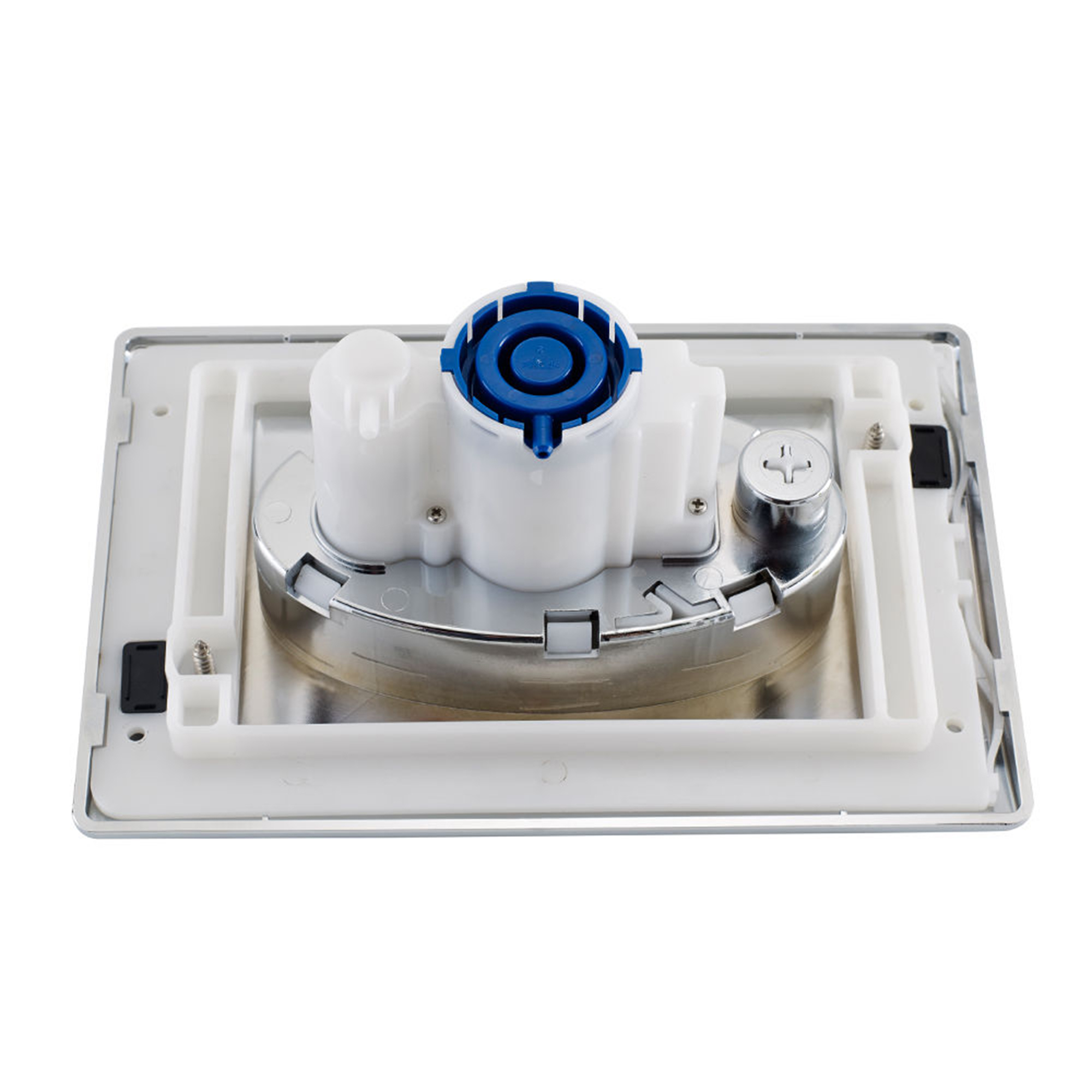 Large Square Pneumatic Air Dual Flush Cistern Plate Chrome Toilet Concealed  image 3