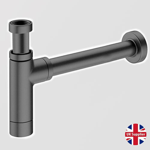 Bottle Trap adjustable including Basin Clicker Waste (UNSLOTTED) Black Modern image 2