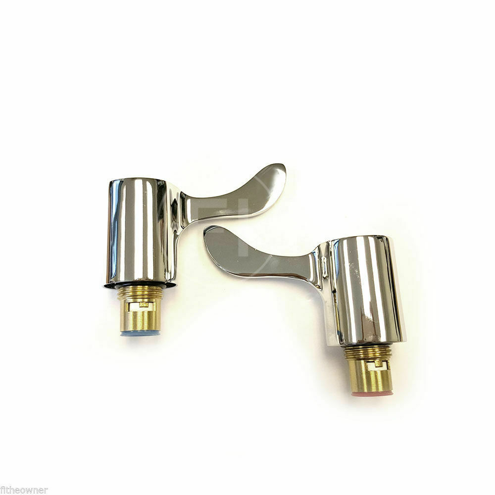 Basin Lever Tap Replacement Heads Handle Conversion Kit - H&C Pair 1/4 Turn TCK3 image 3