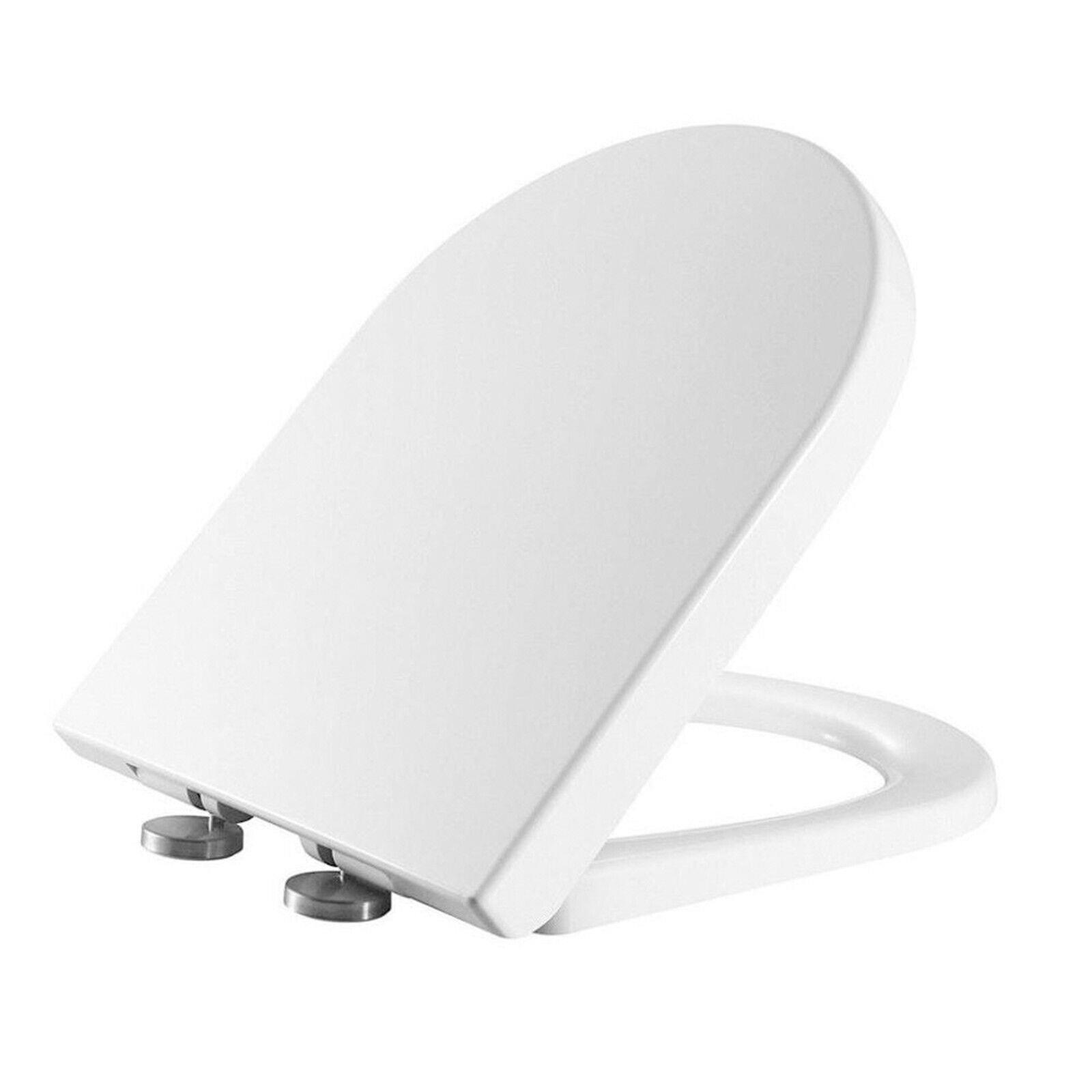 RAK Toilet Seat Soft Close Quick Release D Shape Square Resort Series 600 White image 2