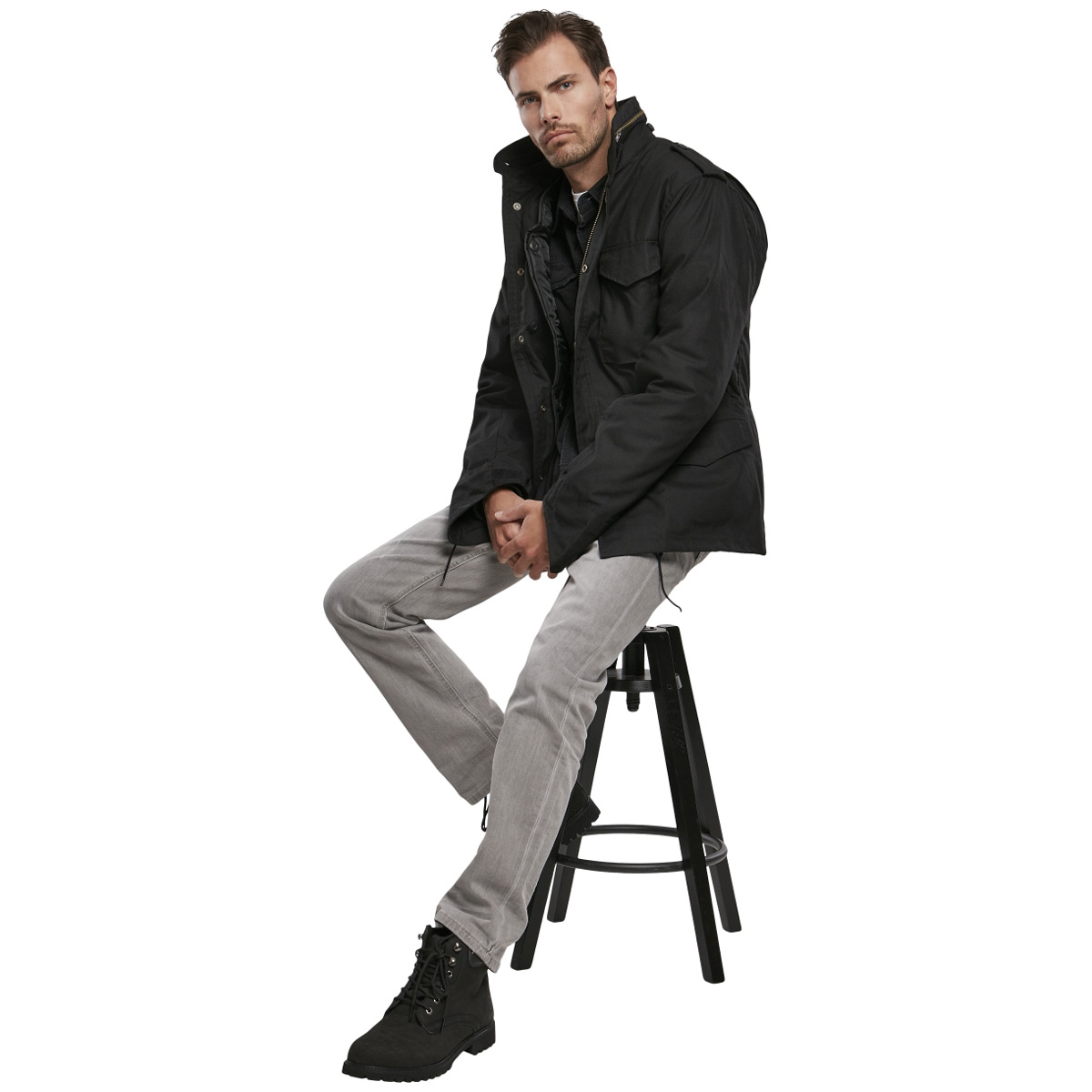 Brandit Mens Classic M65 Field Jacket Removable Quilted Liner Military Army Coat - Picture 7 of 19