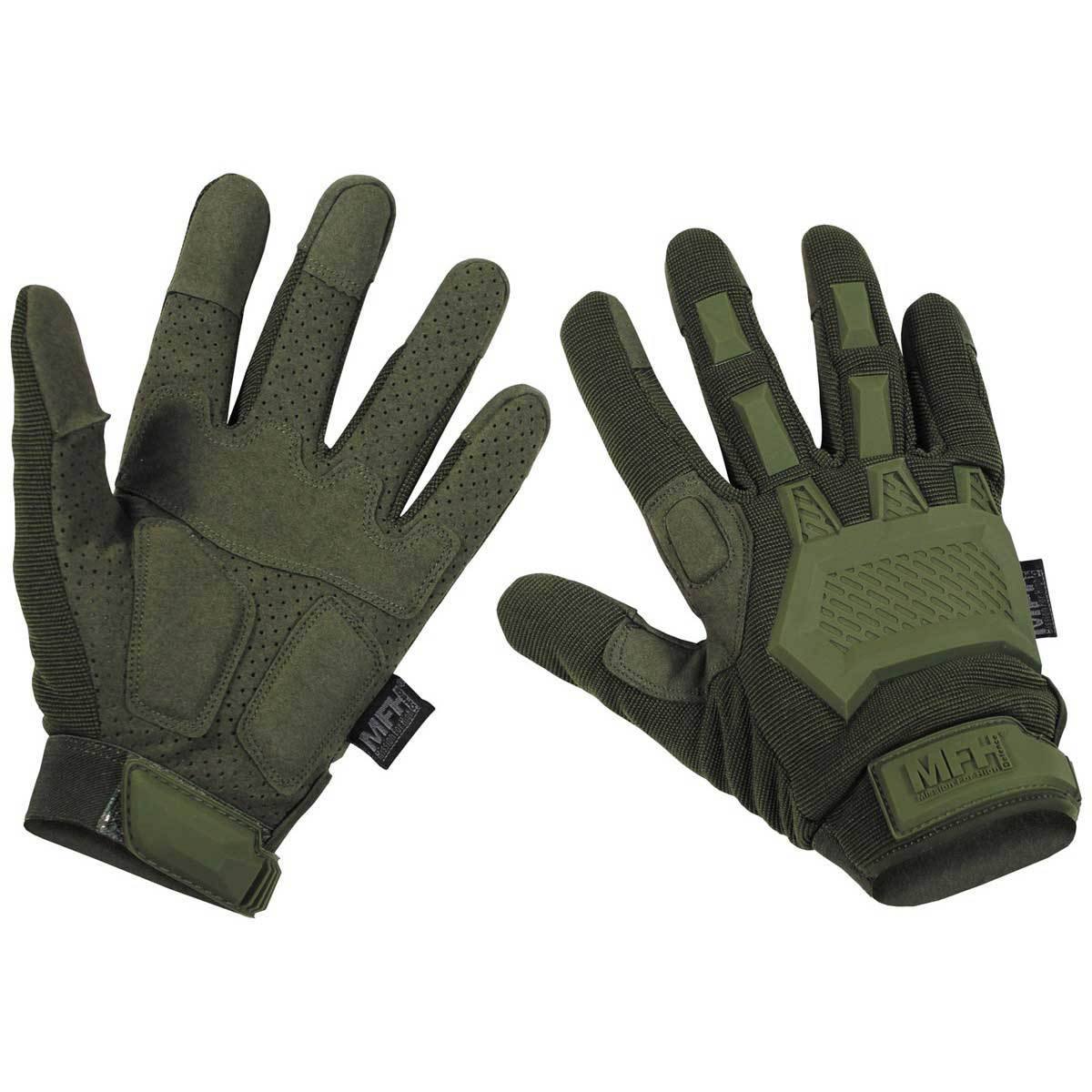 Mens MFH Action Tactical Gloves Shooting Airsoft Paintball Knuckle Protection - Picture 4 of 7
