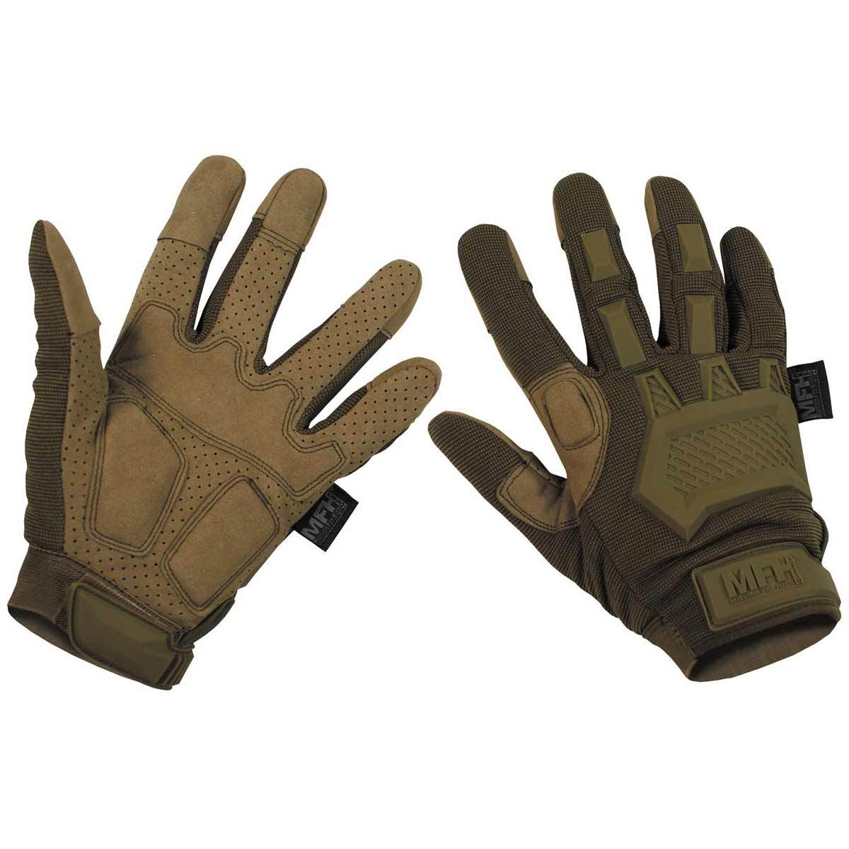 Mens MFH Action Tactical Gloves Shooting Airsoft Paintball Knuckle Protection - Picture 6 of 7