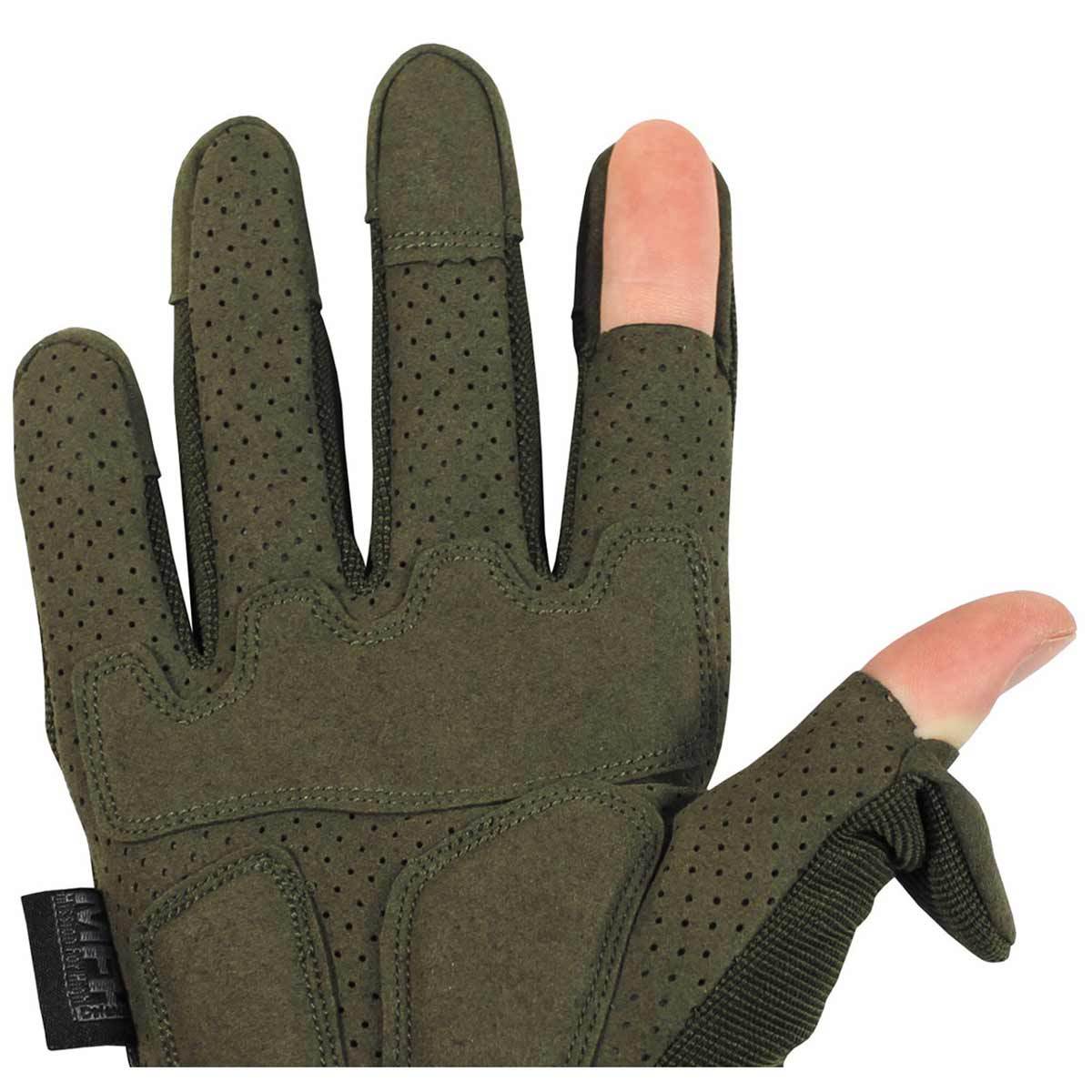 Mens MFH Action Tactical Gloves Shooting Airsoft Paintball Knuckle Protection - Picture 5 of 7