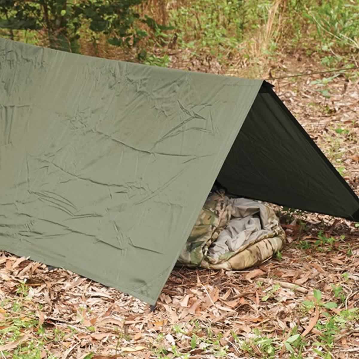 Snugpak Stasha Basha Lightweight Waterproof Shelter Green Camping Tarp ...