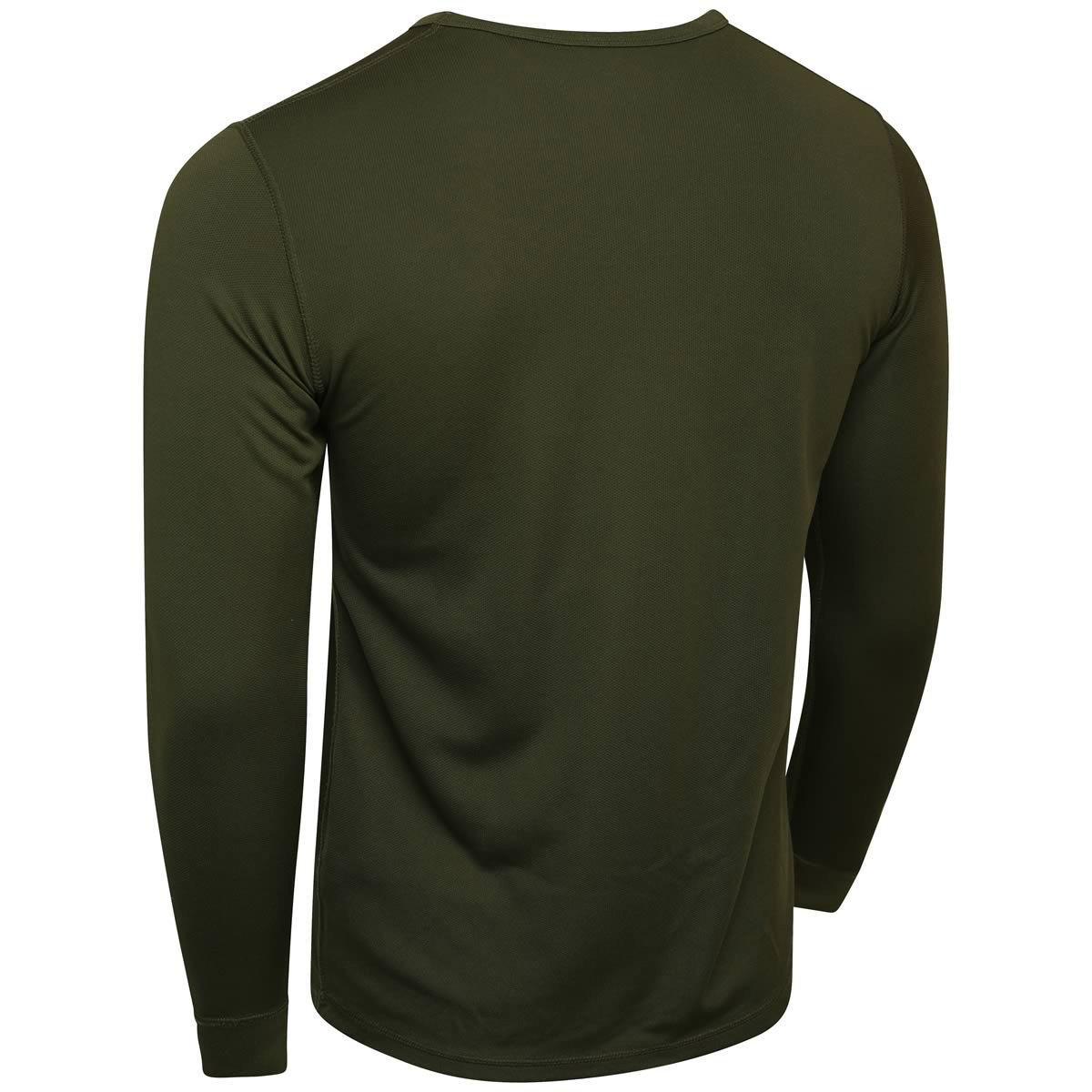 British Army Thermal Vest Base Layer Long Sleeve Top Olive Green Undershirt - Picture 3 of 6
