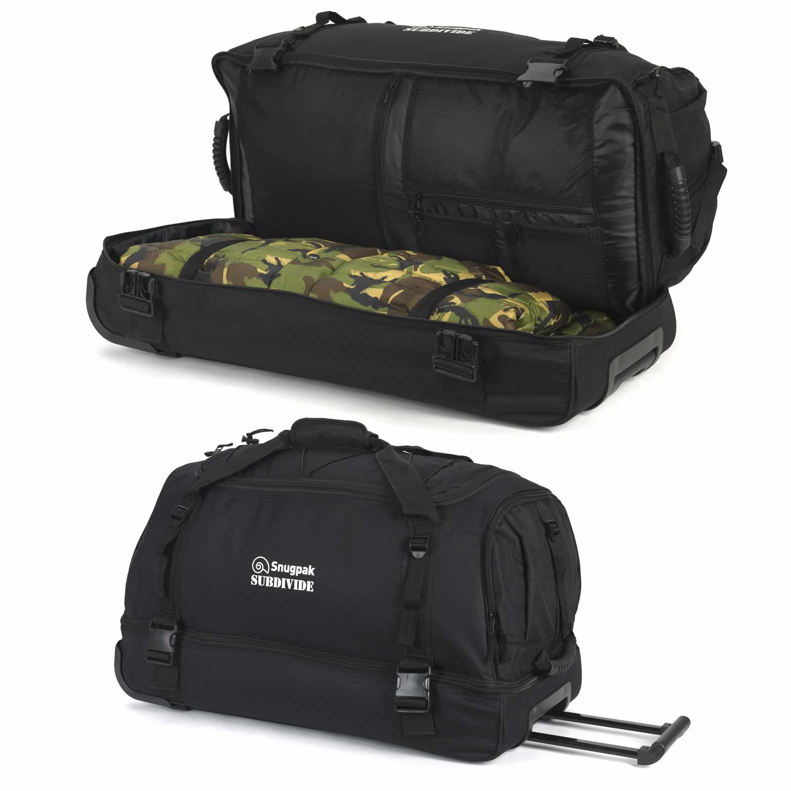 Snugpak Subdivide Roller Military Large Wheeled Holdall Travel Kit Bag Luggage 8211652010008 | eBay