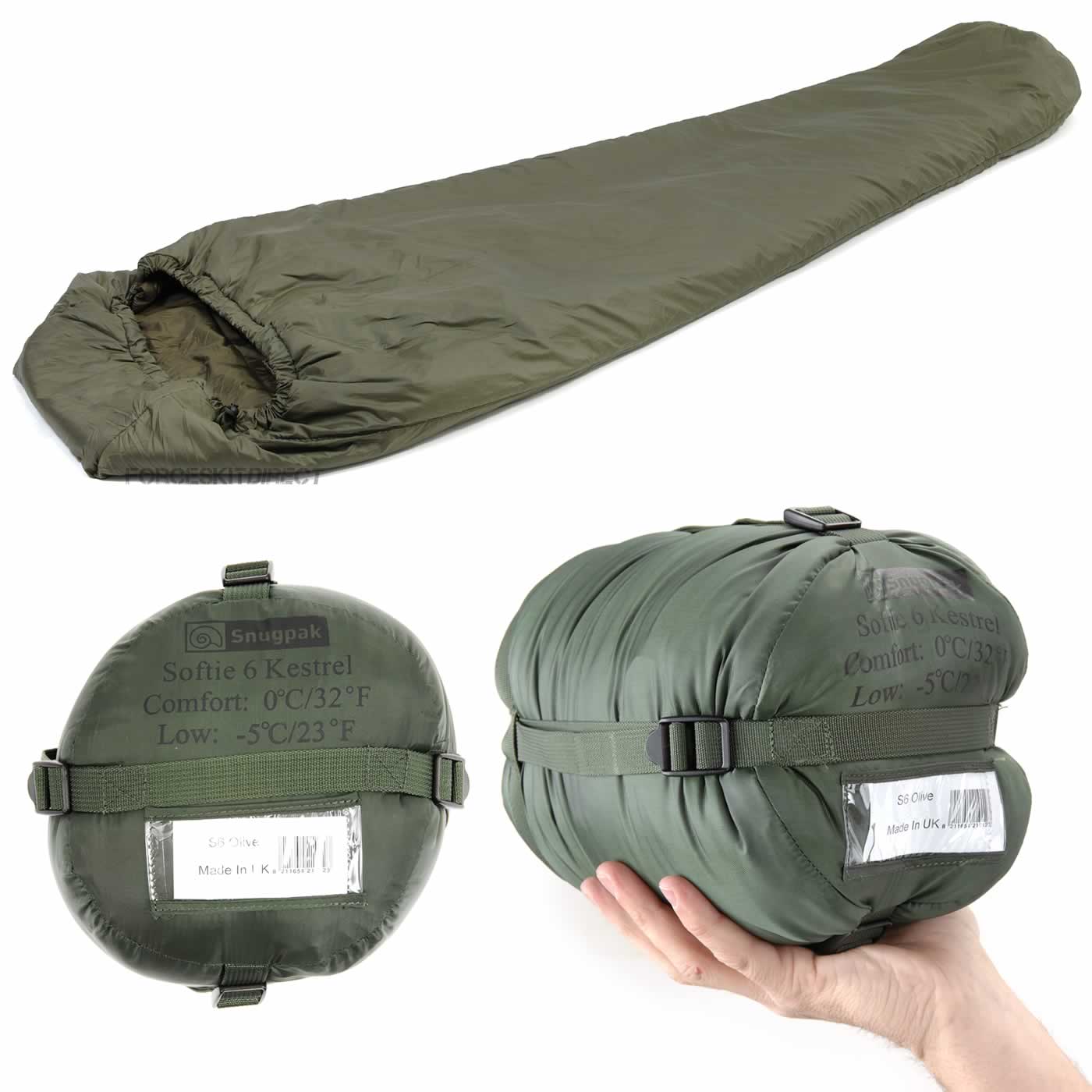 Snugpak Softie 6 Kestrel Military Army Sleeping Bag Compact Adult