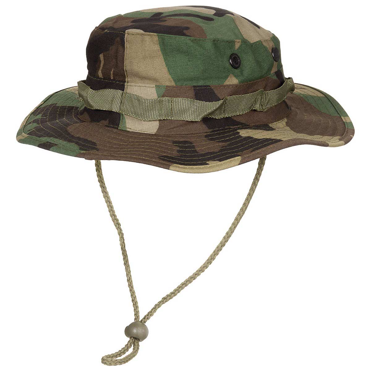 Military GI Boonie Army Bush Hat Cotton Ripstop Fishing Vegetato Woodland Camo 