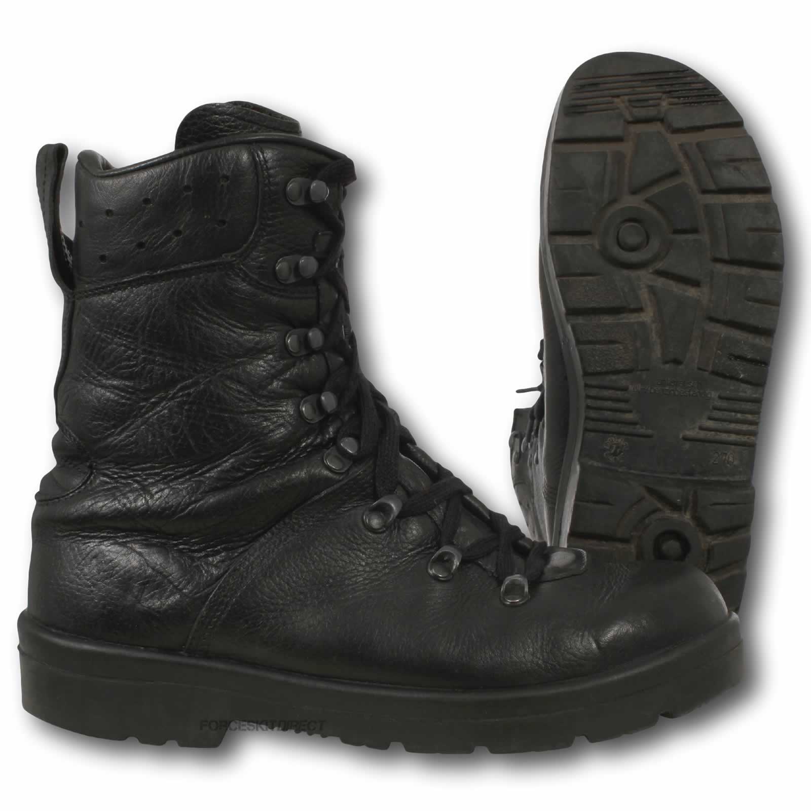 German Army Para Boots Genuine Military Surplus Black Leather ...