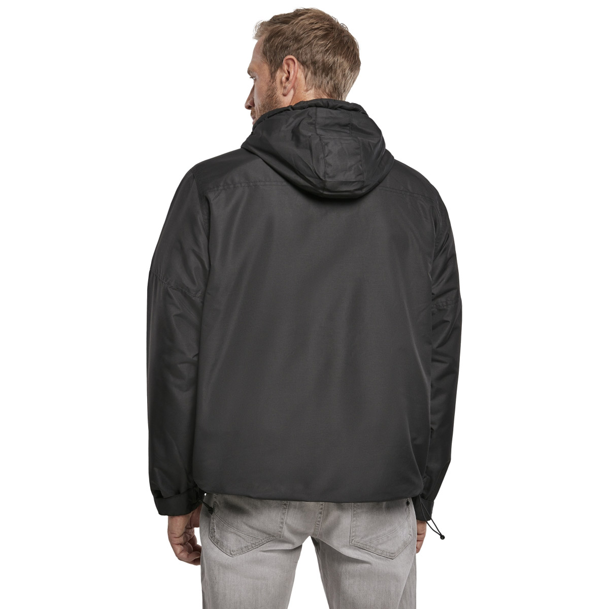 Brandit Windbreaker Windproof Water Resistant Fleece Lined Hooded Anorak Jacket - Picture 4 of 17