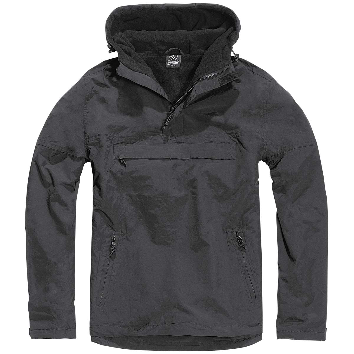 Brandit Windbreaker Windproof Water Resistant Fleece Lined Hooded Anorak Jacket - Picture 2 of 17