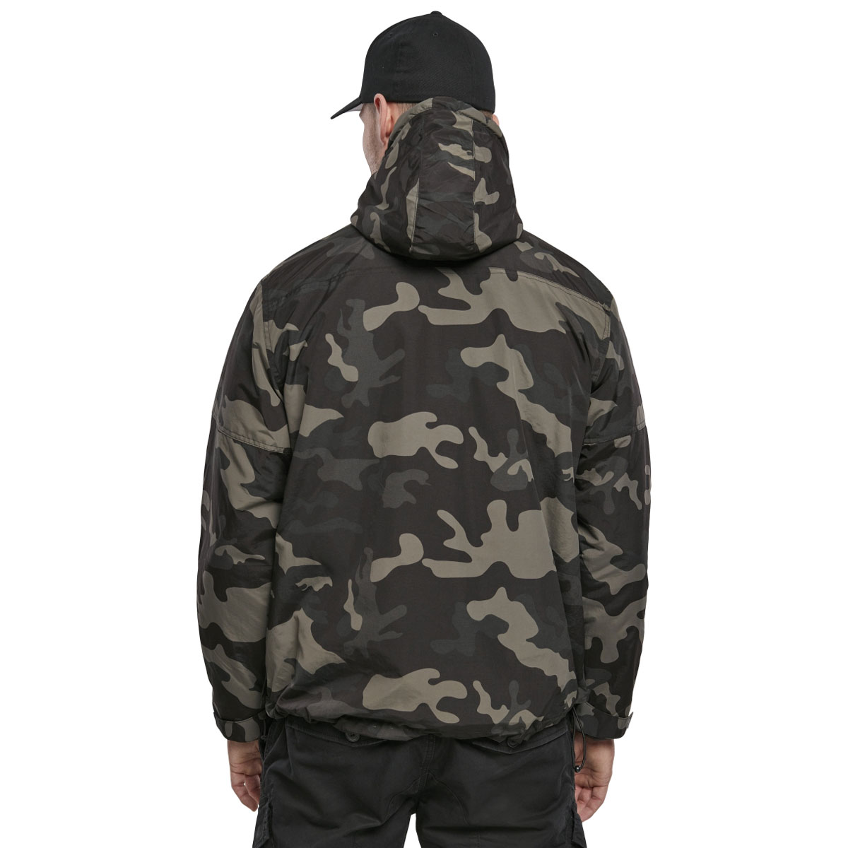 Brandit Windbreaker Windproof Water Resistant Fleece Lined Hooded Anorak Jacket - Picture 12 of 17