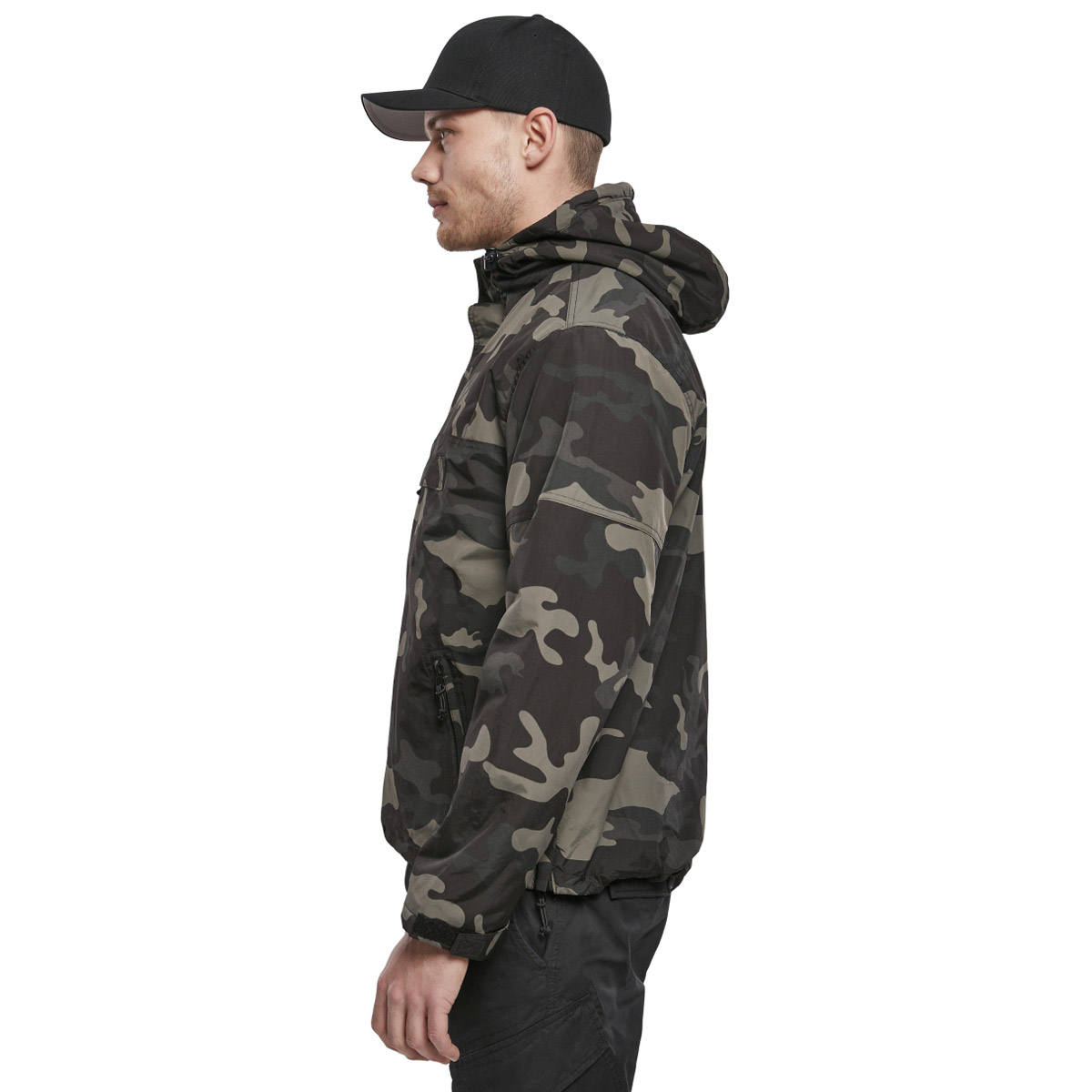 Brandit Windbreaker Windproof Water Resistant Fleece Lined Hooded Anorak Jacket - Picture 13 of 17
