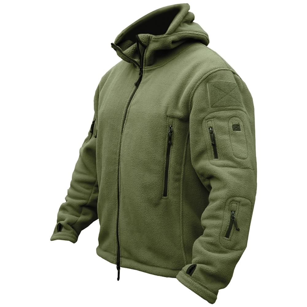 Tactical Military Fleece Recon Hoodie Zip Up Army Combat Jacket