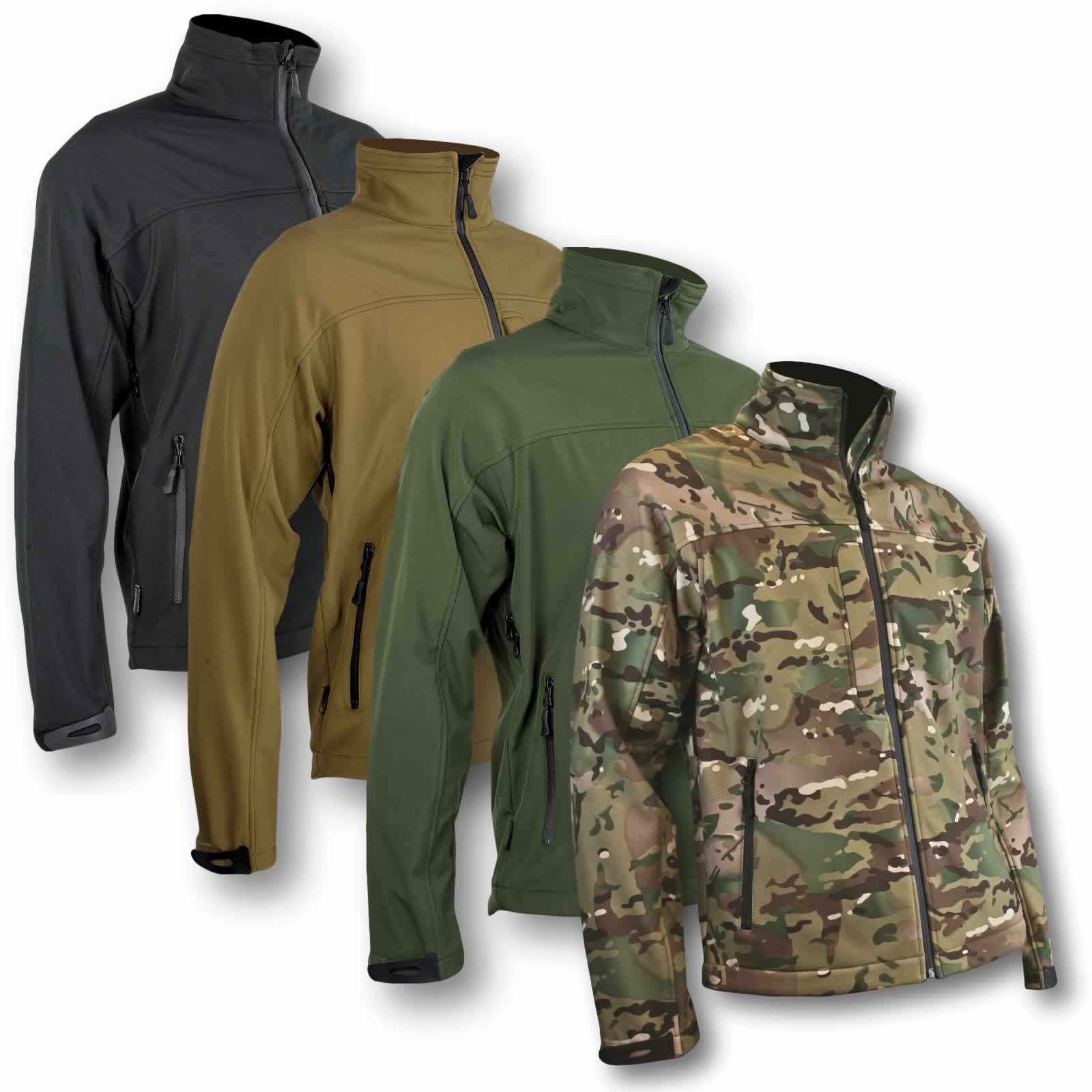 Mens Waterproof Softshell Jacket Military Soft Shell Fleece Jacket