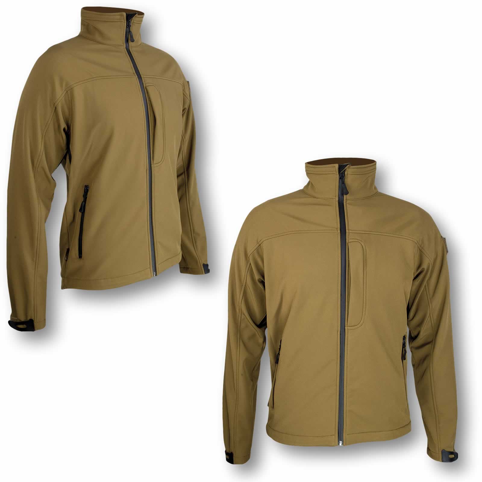 Mens Waterproof Softshell Jacket - Military Soft Shell Fleece Jacket ...
