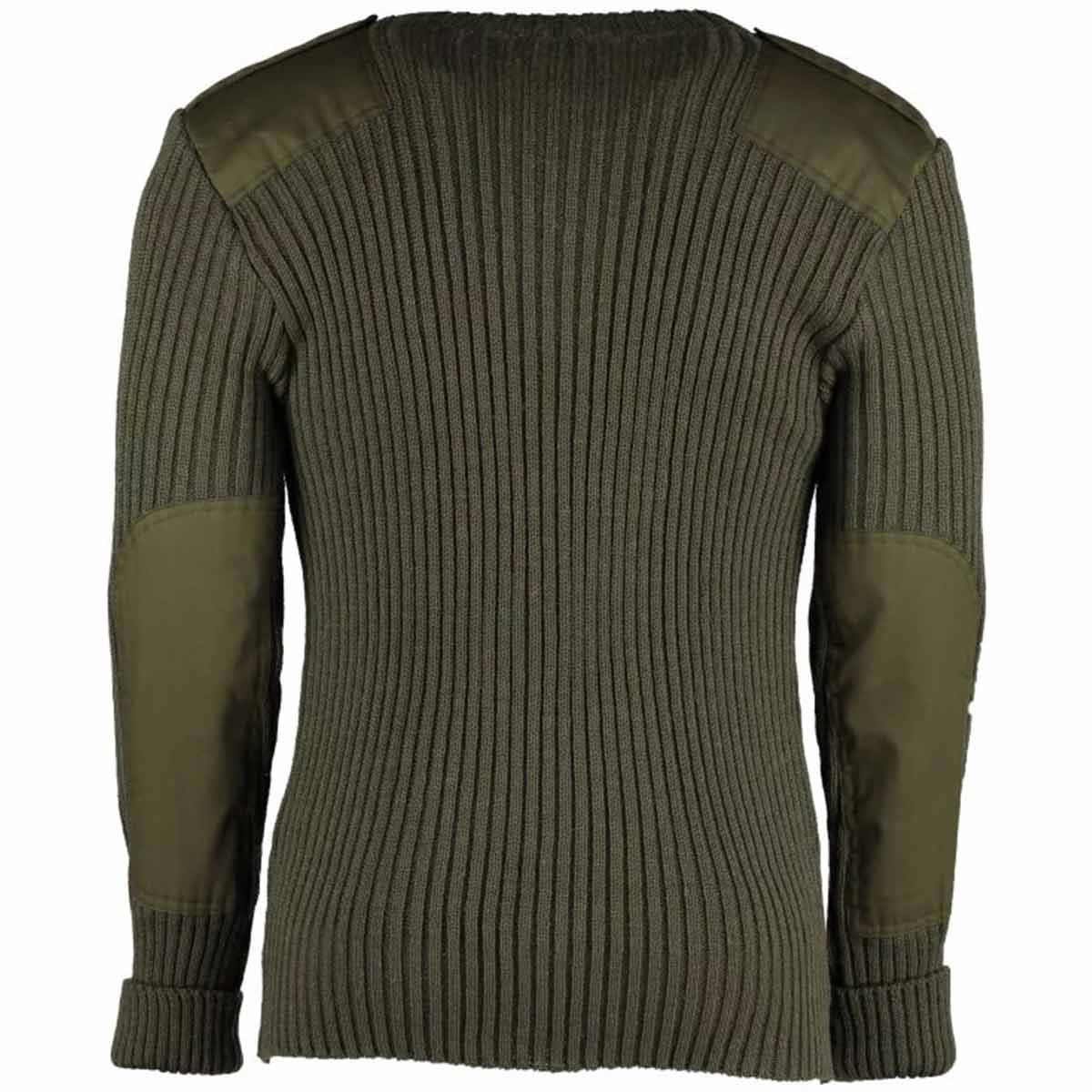 Army Wooly Pully Wool Commando Jumper Sweater Shoulder Elbow Patches ...