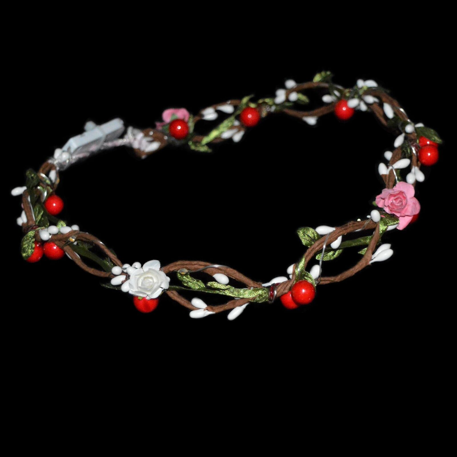 LED Flower Crown with Berry Detail - Picture 5 of 5