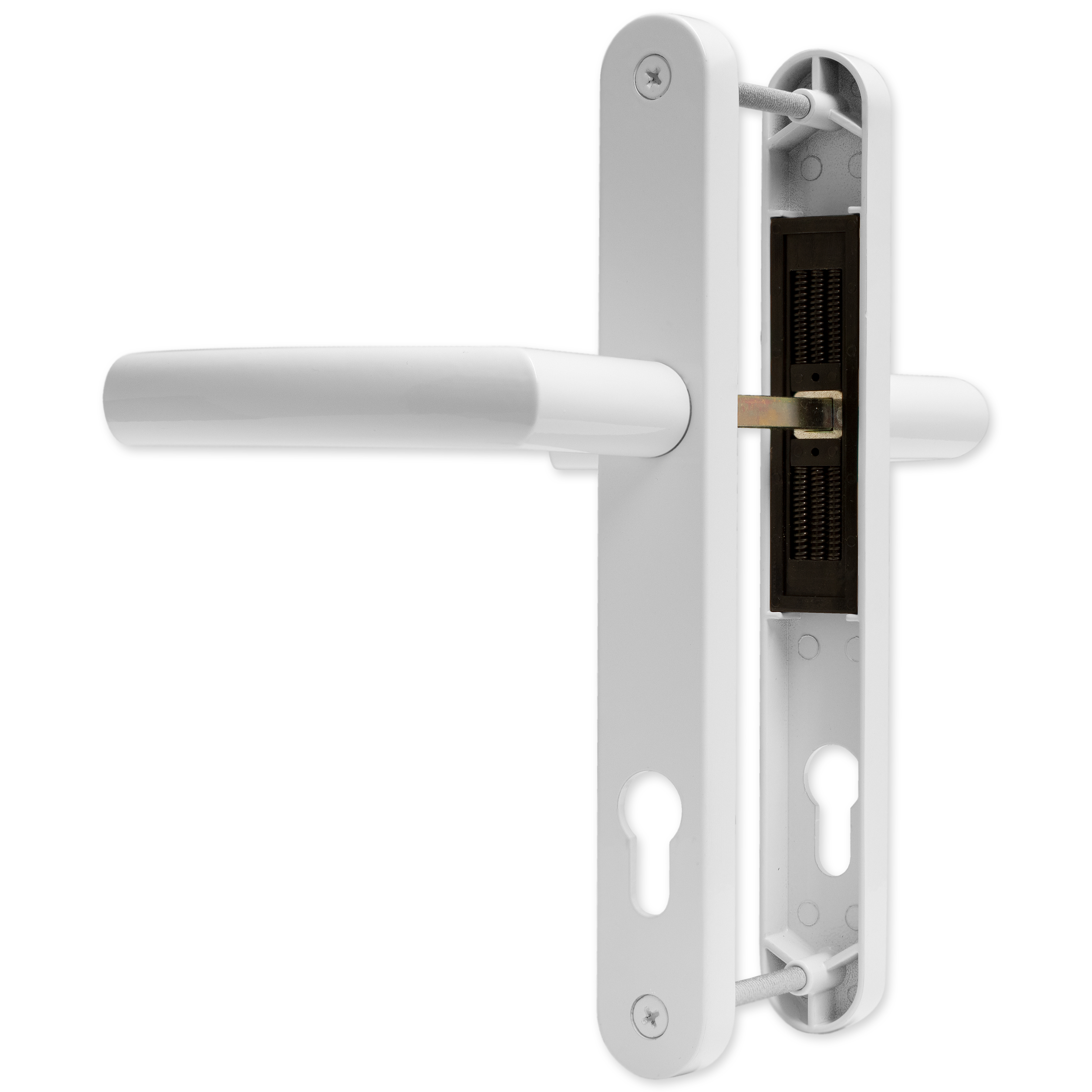 UPVC Double Glazing Sabre Sprung Door Handle Set White Patio PVC