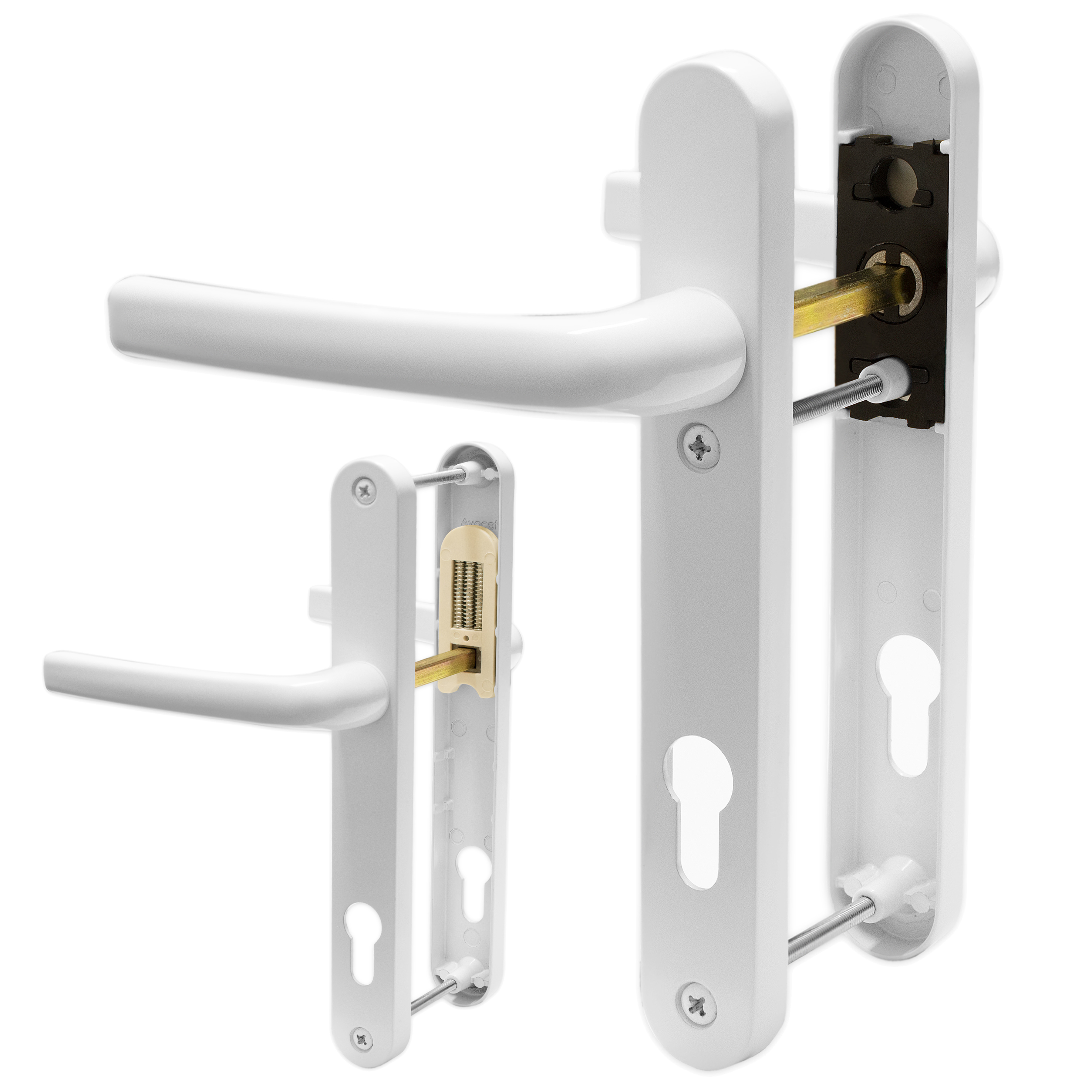 UPVC Door Handle Avocet Pioneer Sprung 92mm PZ Double Glazing Pair Set