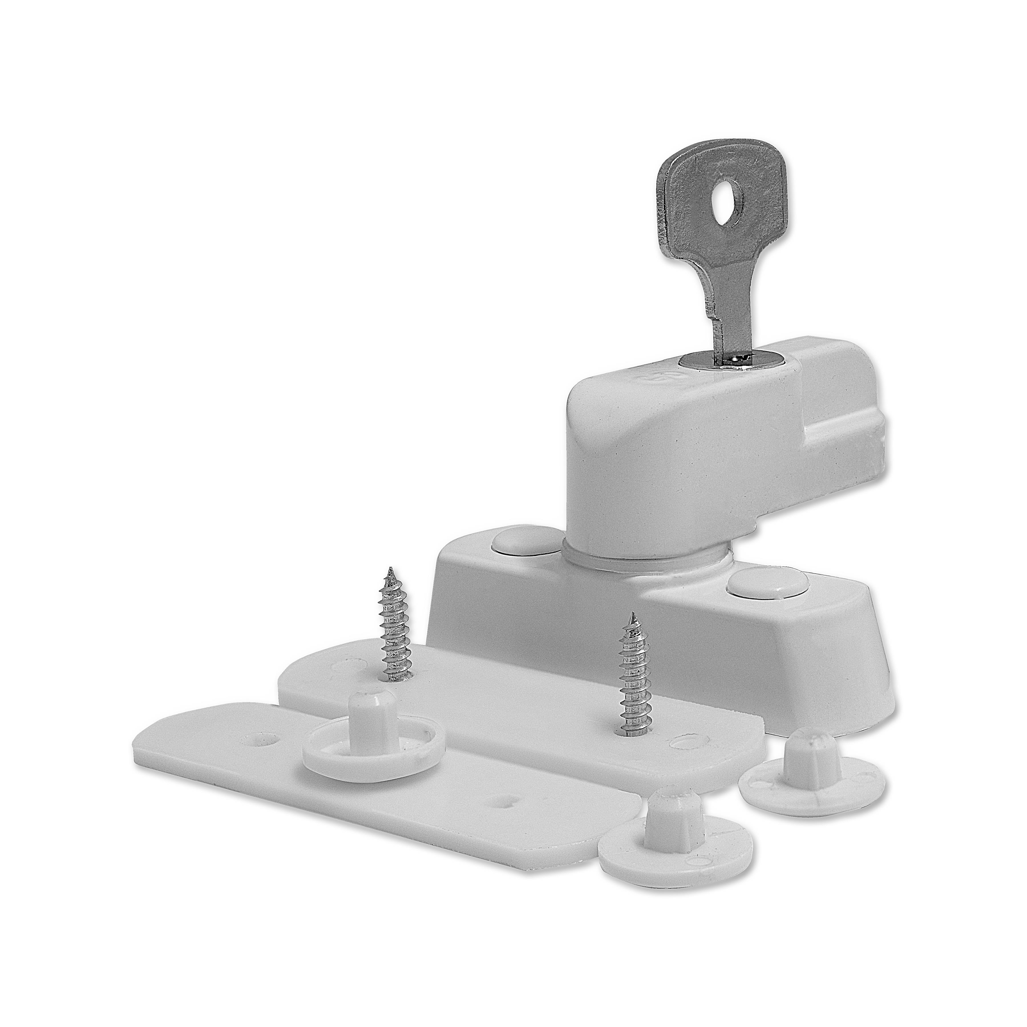 uPVC Locking Sash Jammer Window & Door Extra Security Lock White