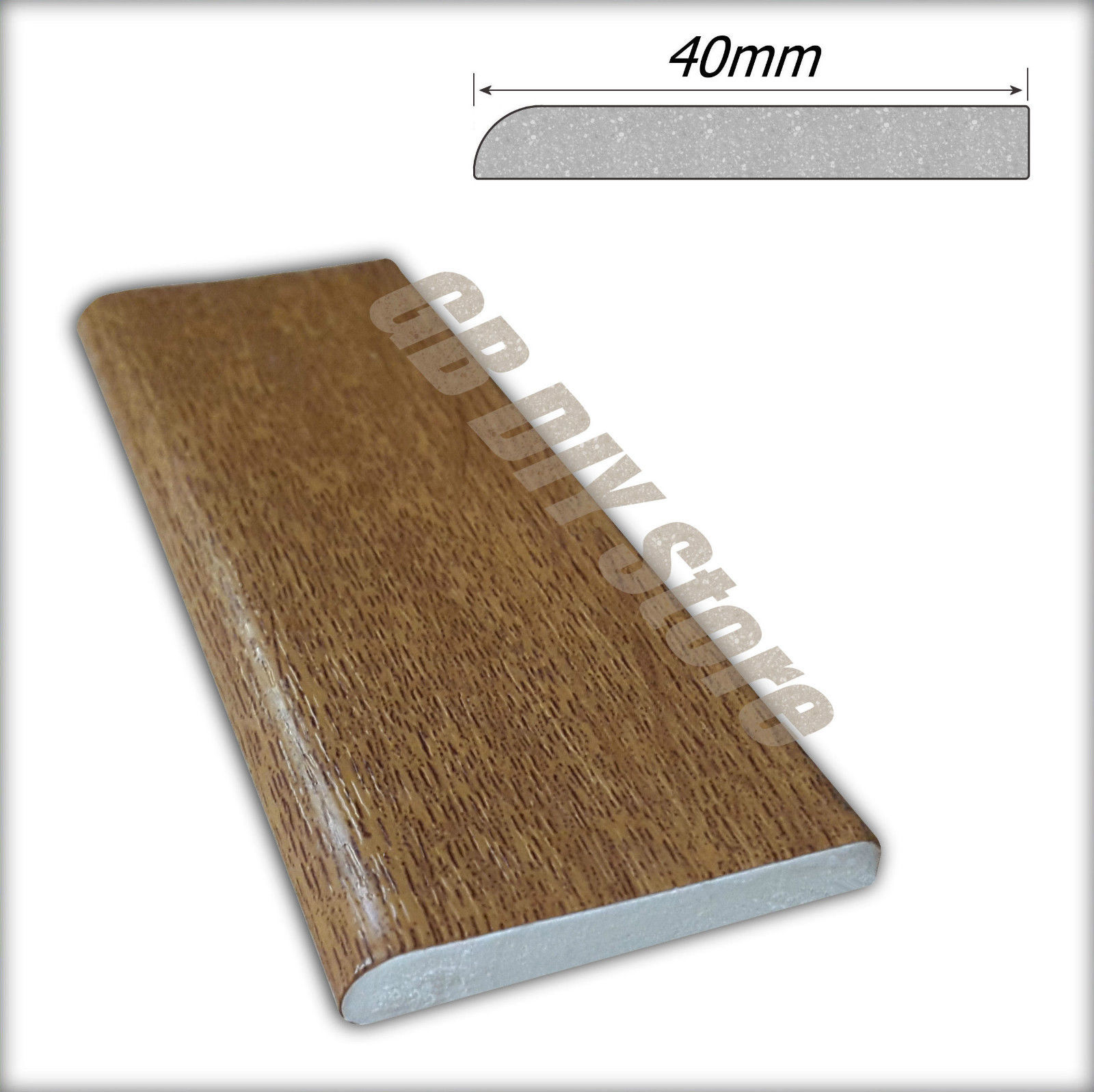 uPVC Window and Door Trim Plastic Architrave Light Oak PVC 5m / 2 x 2