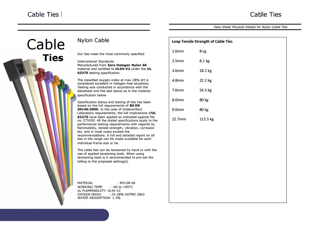 100 X Cable Ties Black Natural Cable Tie Wraps Zip Ties Various 