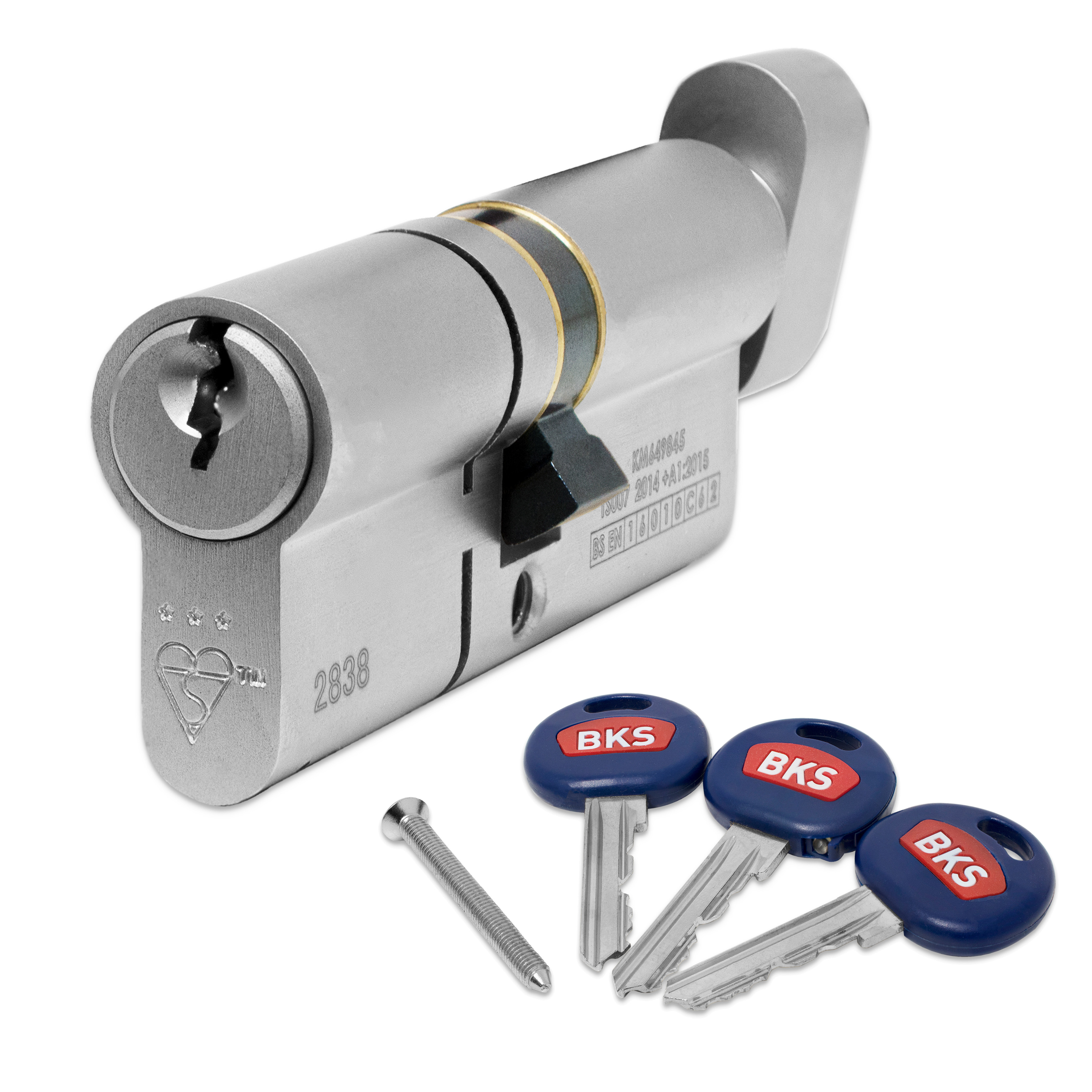 AntiSnap Euro Cylinder 3 Star Door Lock Thumb Turn 40/40 High Security