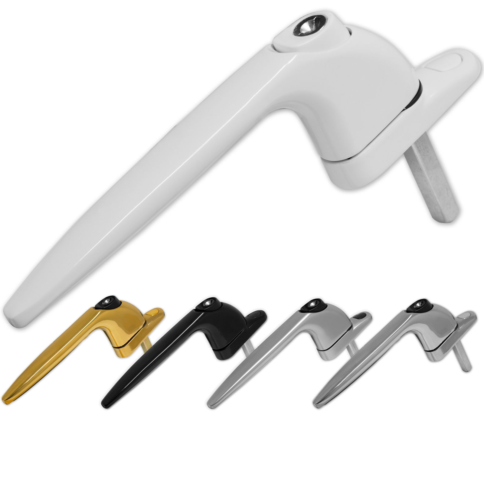 uPVC Universal Window Handle Inline Double Glazing Locking Espag