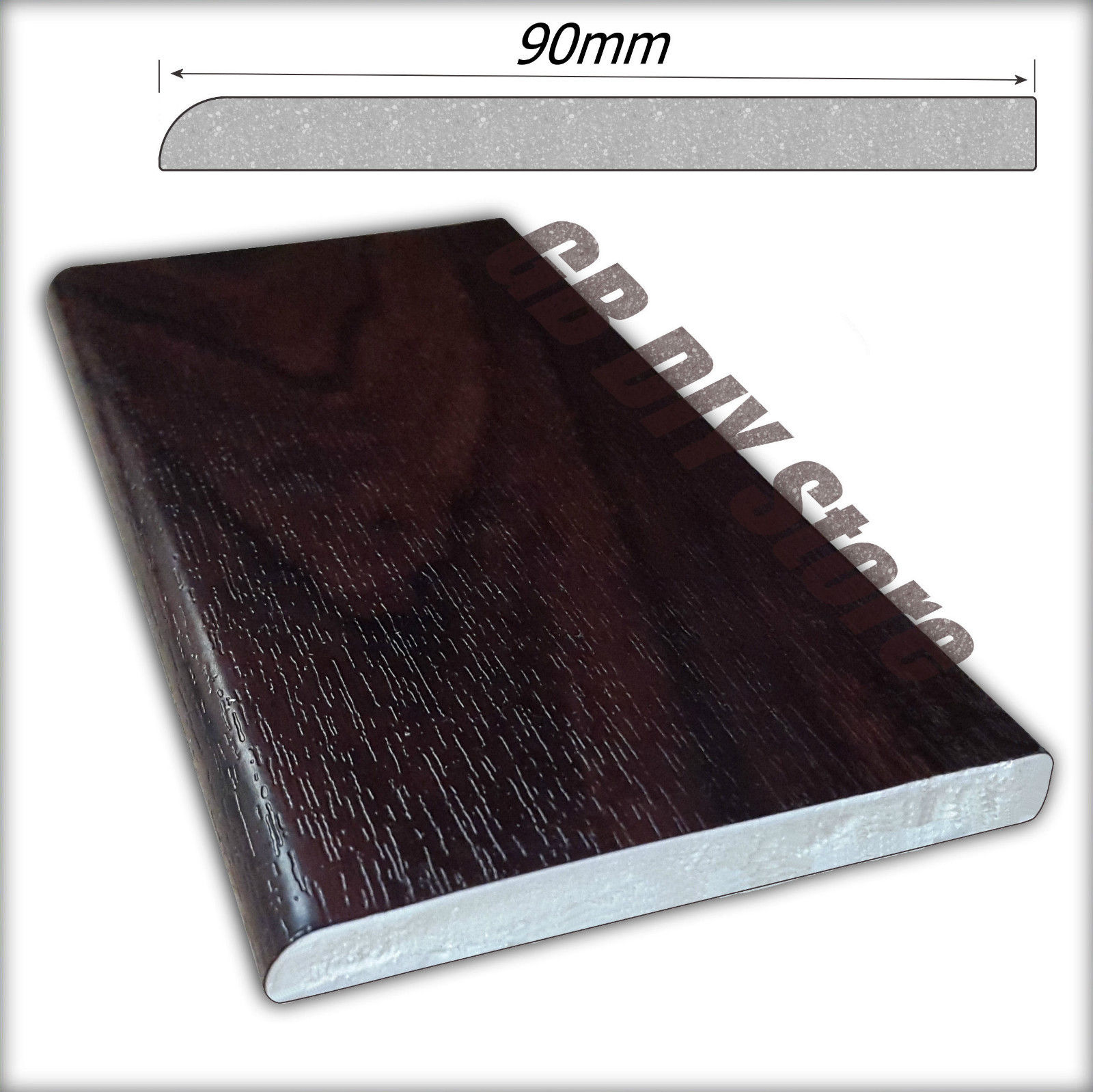 uPVC Window and Door Trim Architrave Rosewood Brown PVC 5m / 2 x 2.5m
