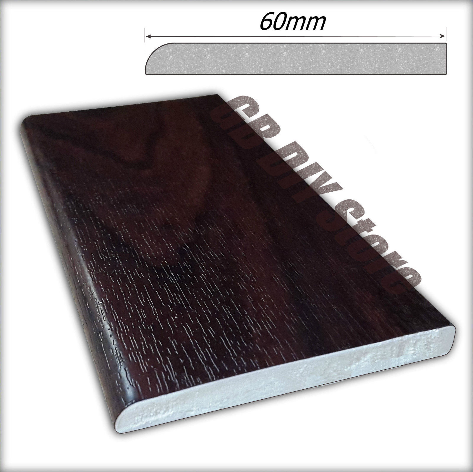 uPVC Window and Door Trim Architrave Rosewood Brown PVC 5m / 2 x 2.5m
