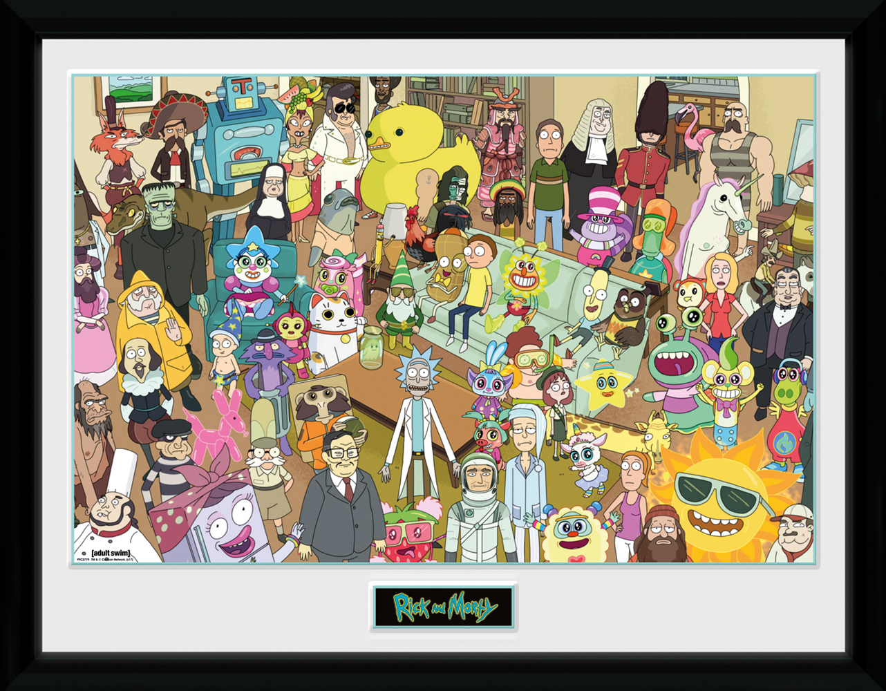 Rick and Morty Ship Framed Collector Print 30x40cm12x16
