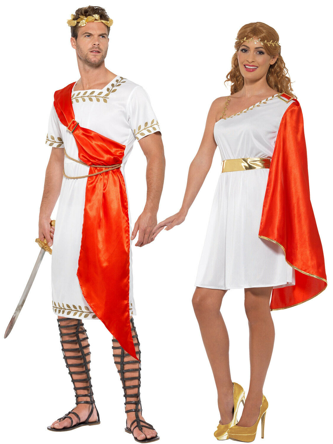 Ladies Mens Toga Ancient Roman Costume Greek Grecian God Goddess Fancy ...