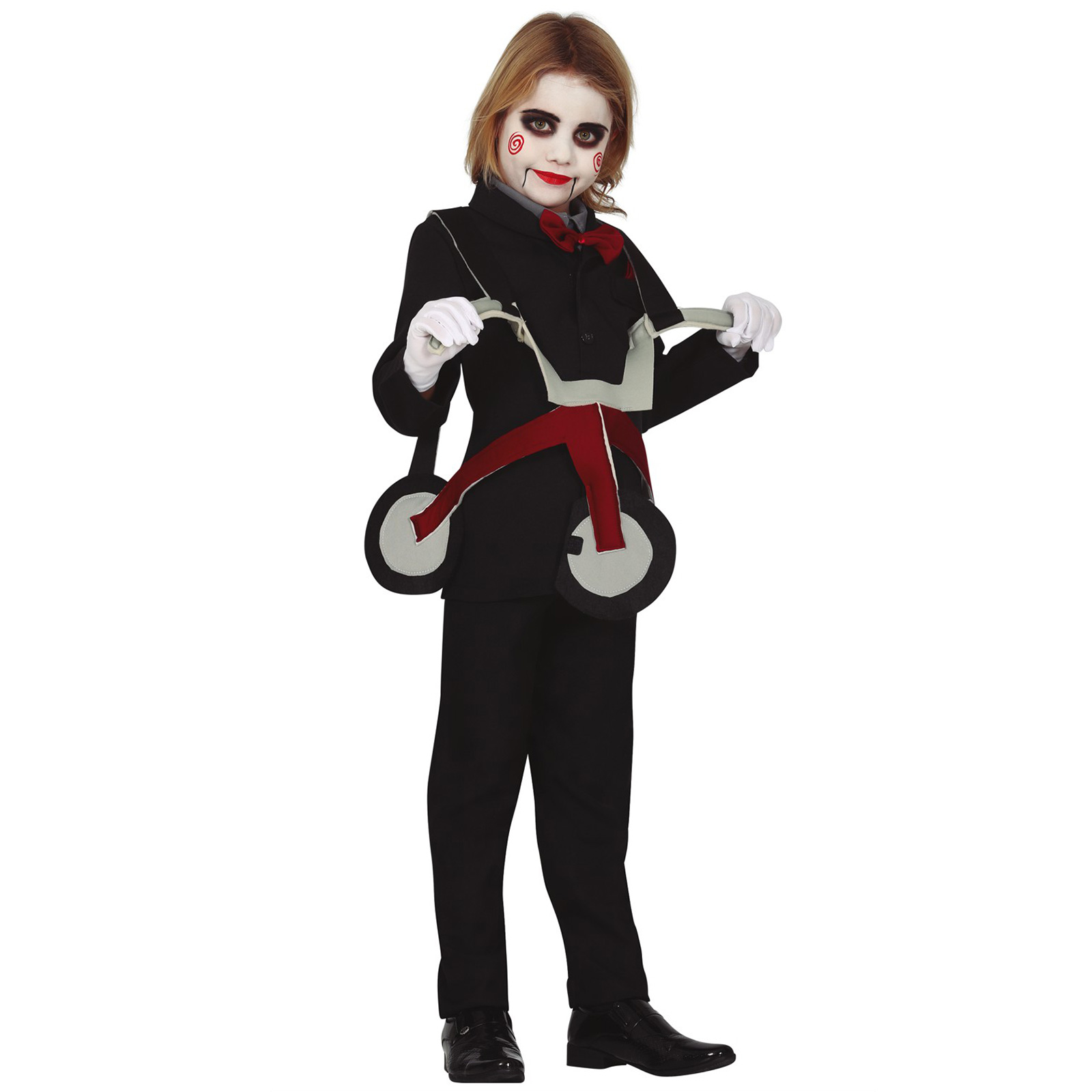 scary doll on tricycle