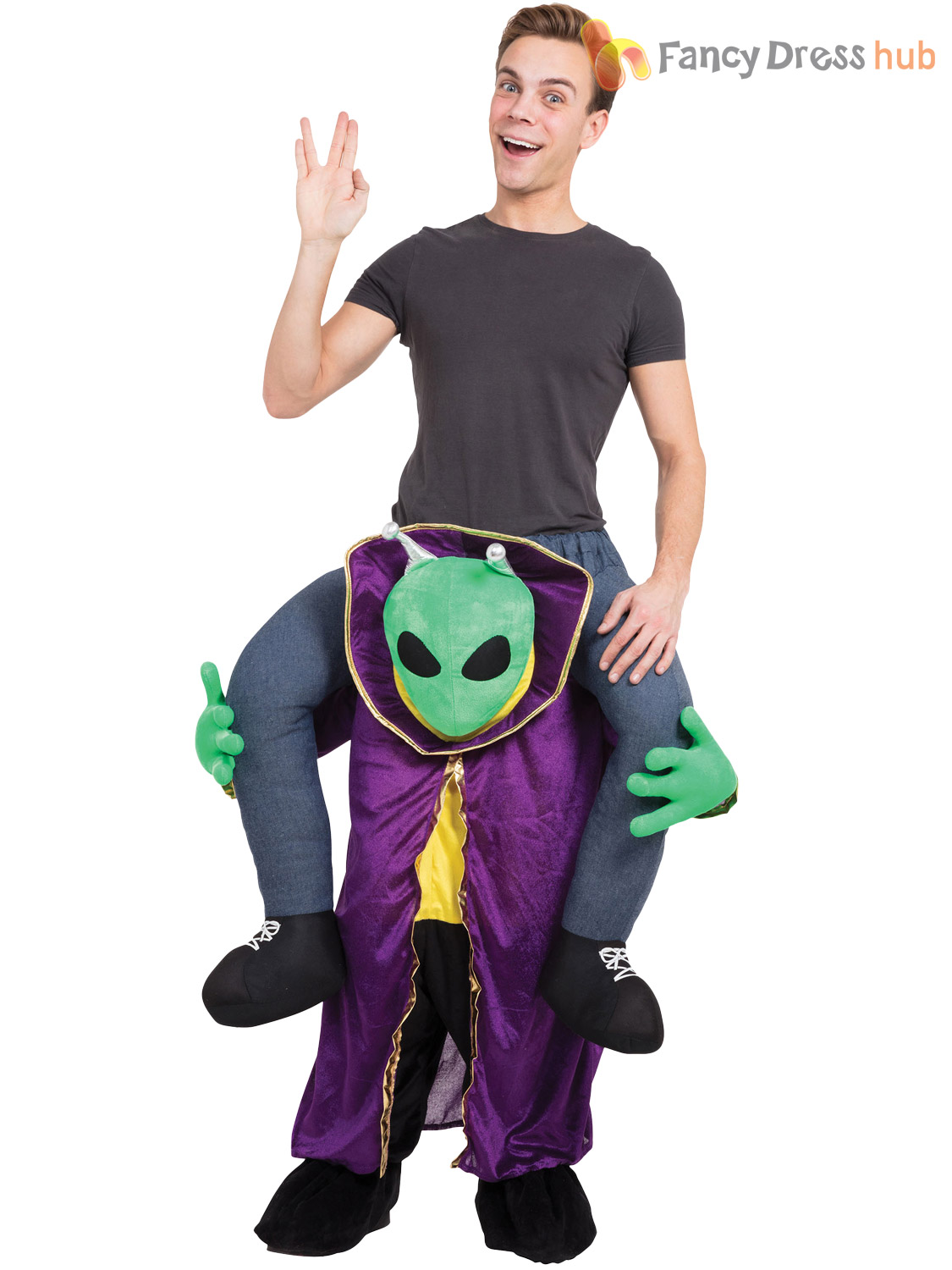 Piggyback Halloween Adults Fancy Dress Scary Ride On Novelty Mens Ladies Costume 