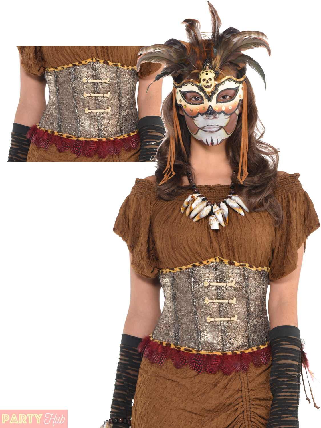 Waist Cincher Witch Doctor Voodoo Halloween Costume Accessories 