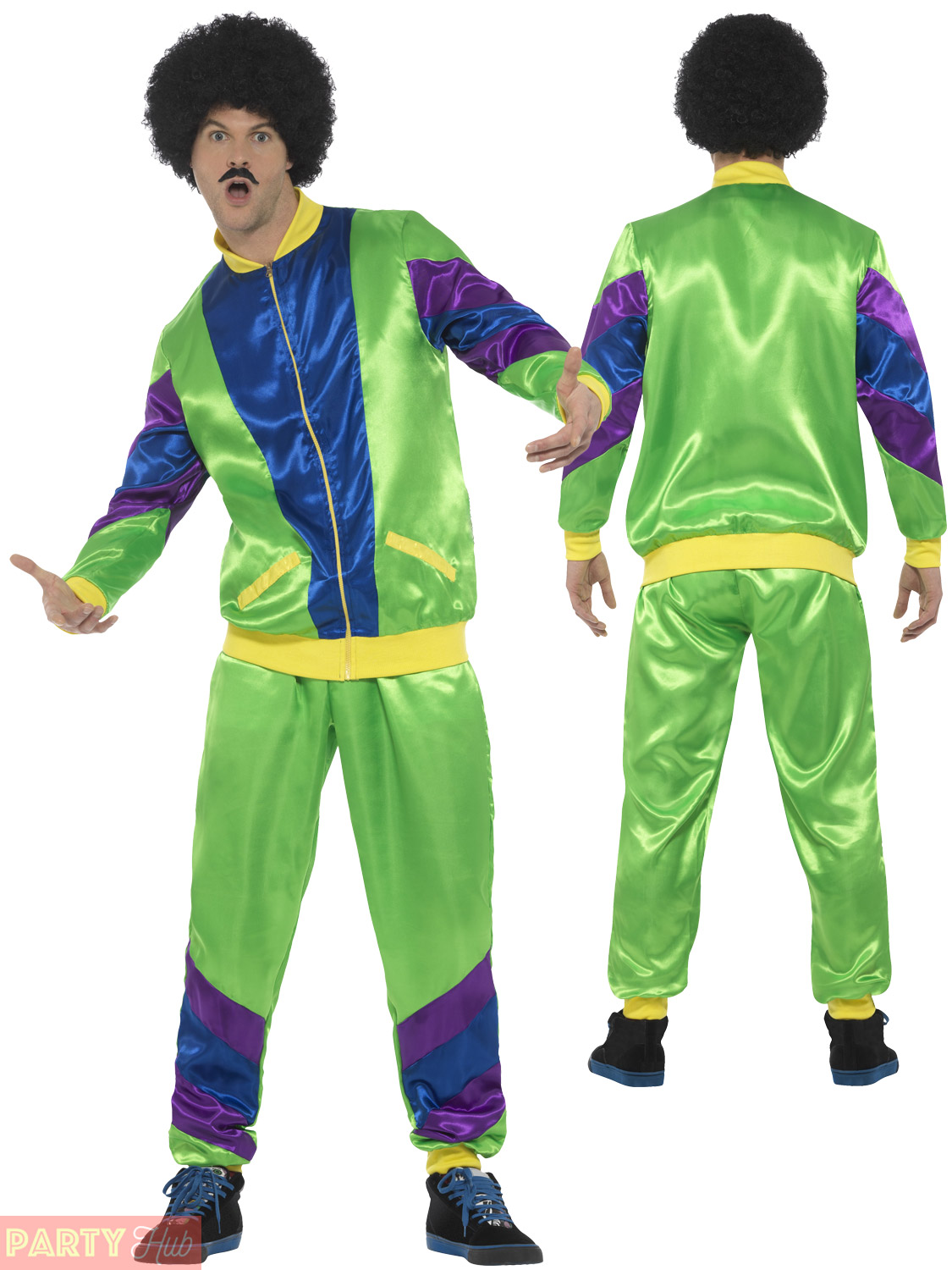 Mens Ladies Shell Suit Fancy Dress Costume 19 80s Tracksuit Womens ...