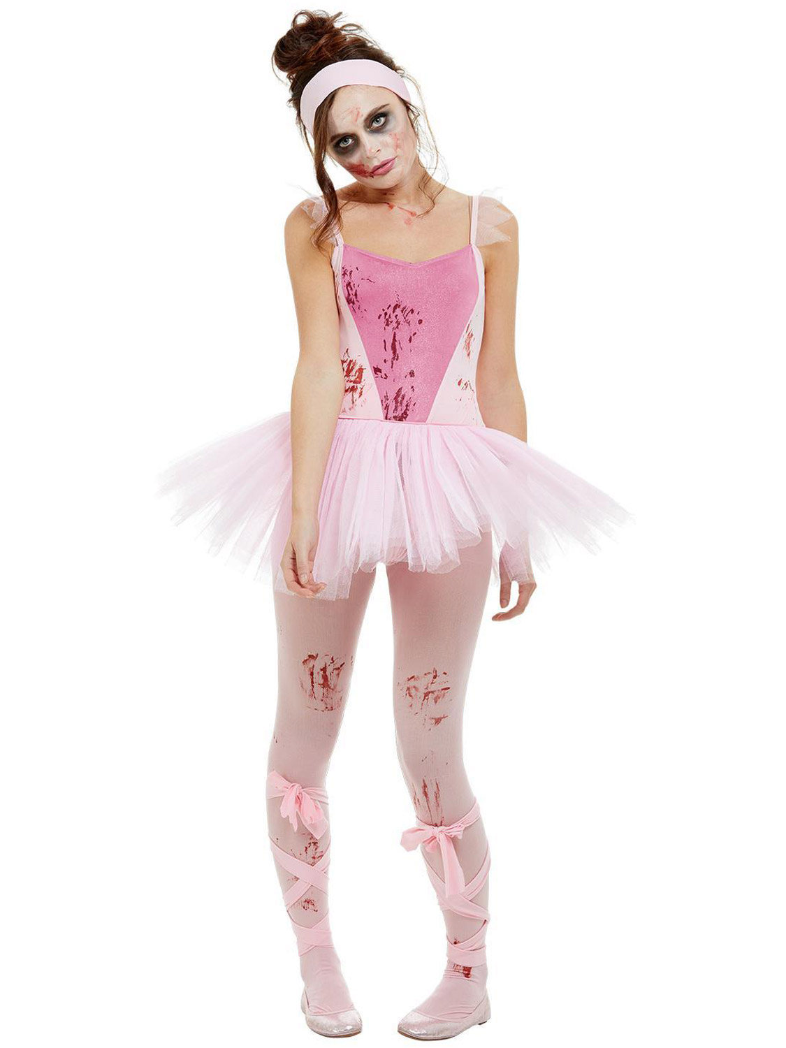 LADIES ZOMBIE BALLERINA Costume Womens Dancer Halloween Fancy Dress