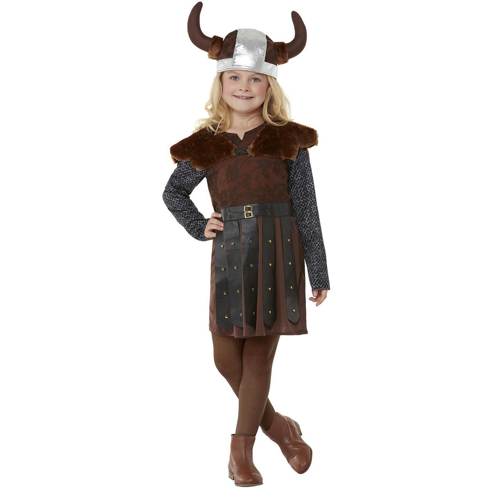 Merveilleux Costume Guerrier-Âge 7-8 Ans-Robe FANTAISIE Fille book kids Viking 